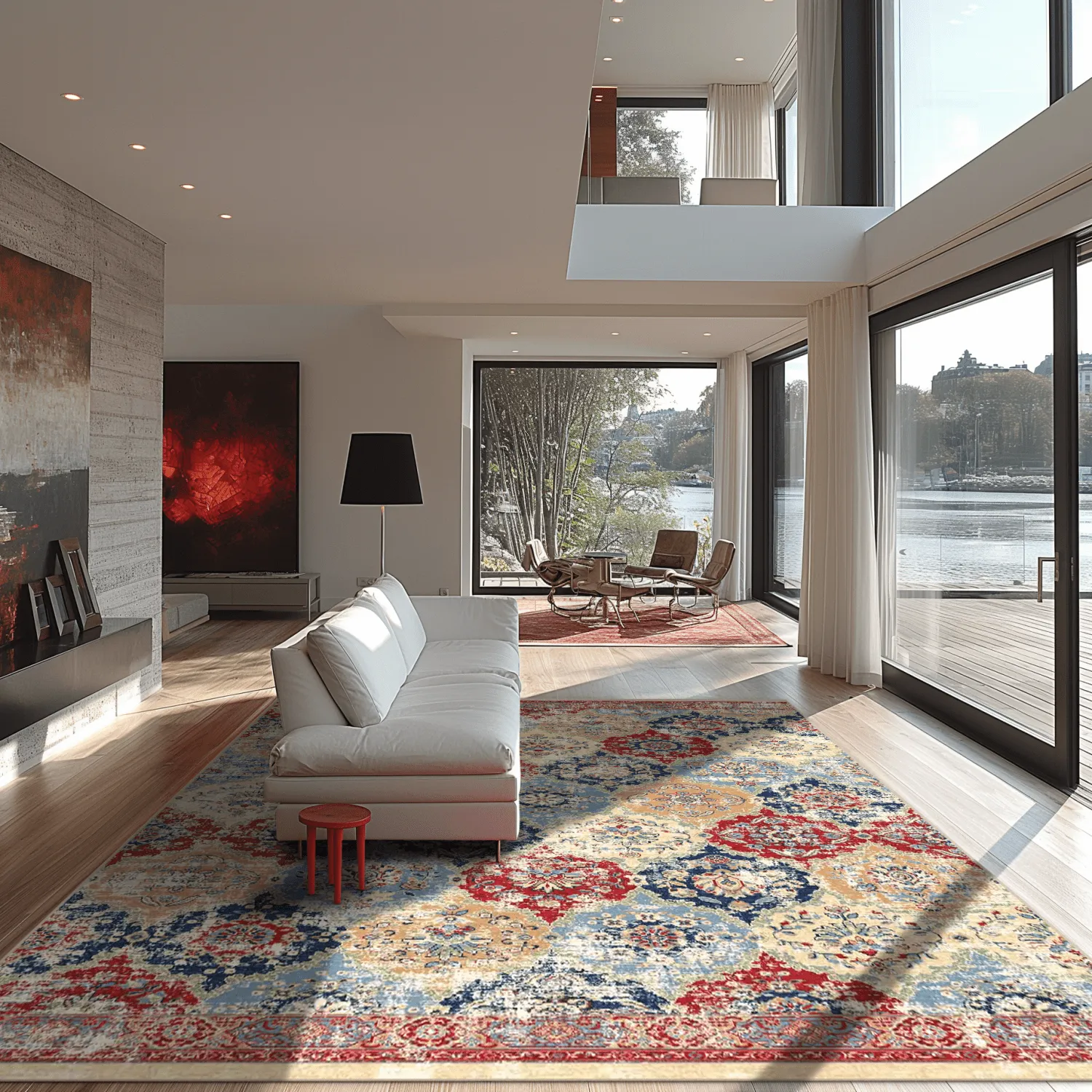 Wilton rug - Bohemia (red/multi)
