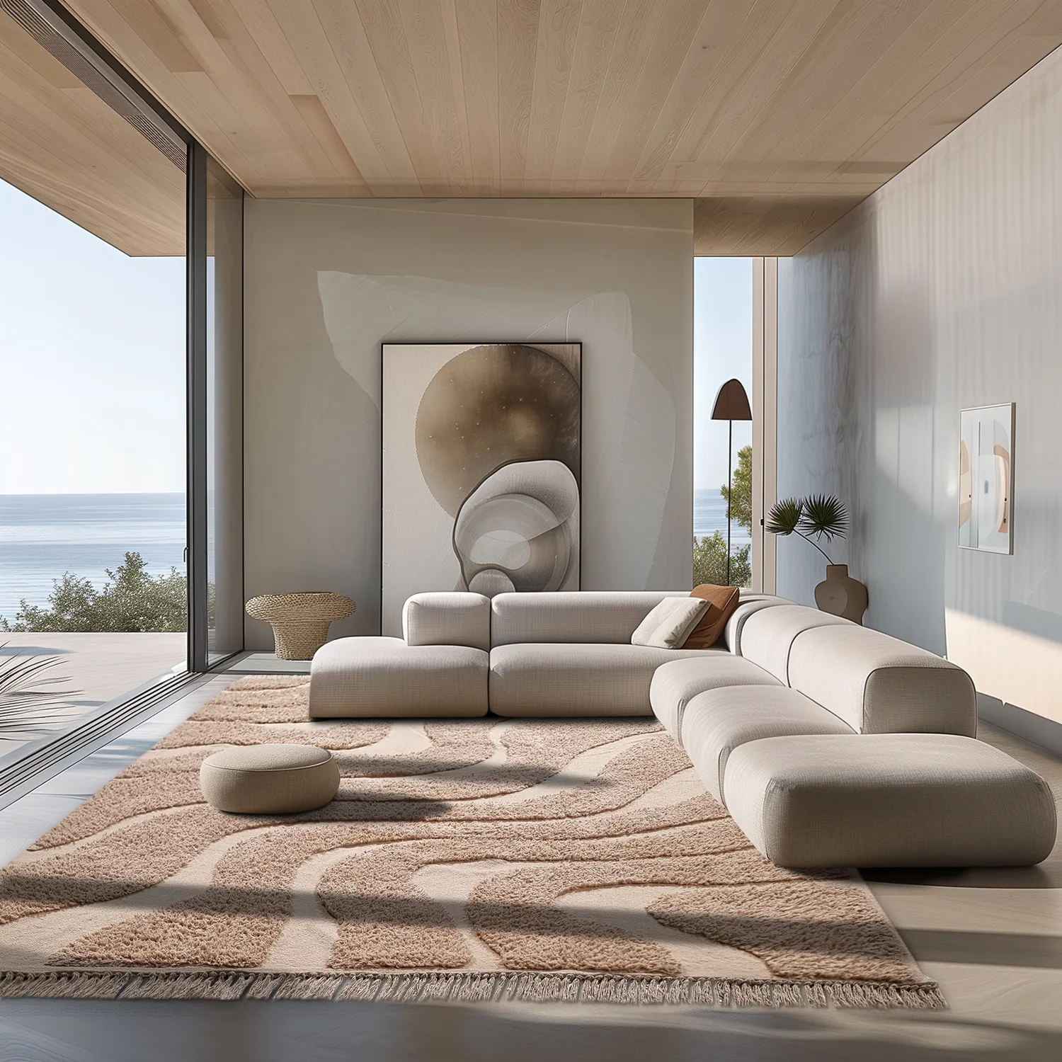 Shaggy rugs - Bonnie Natural Cotton Shaggy (beige)