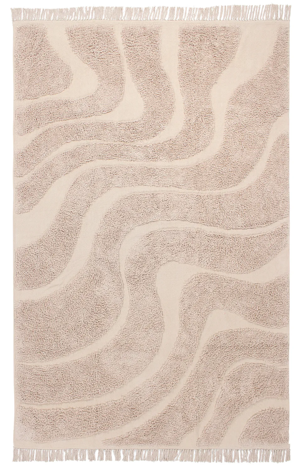 Shaggy rugs - Bonnie Natural Cotton Shaggy (beige)