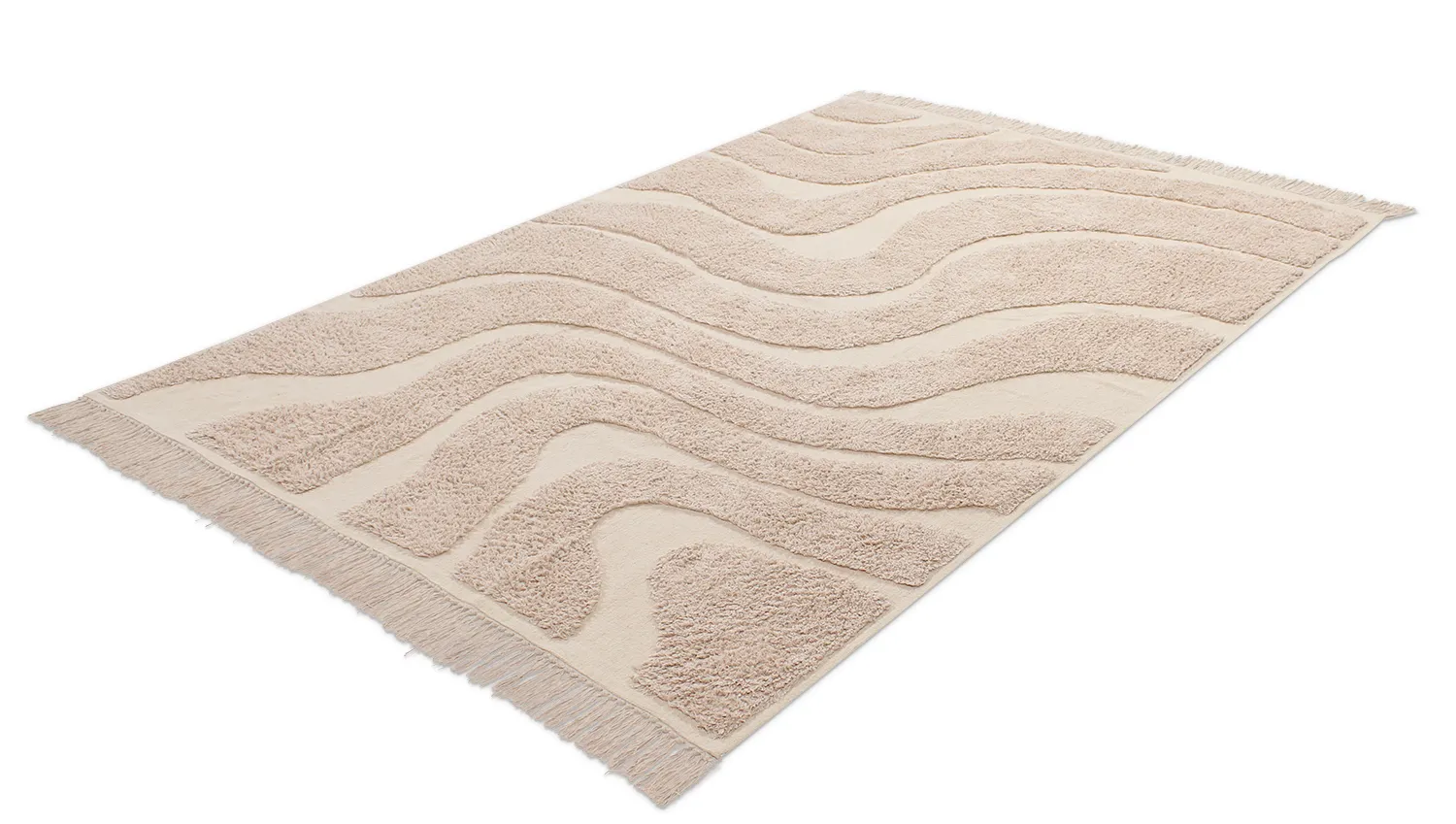 Shaggy rugs - Bonnie Natural Cotton Shaggy (beige)