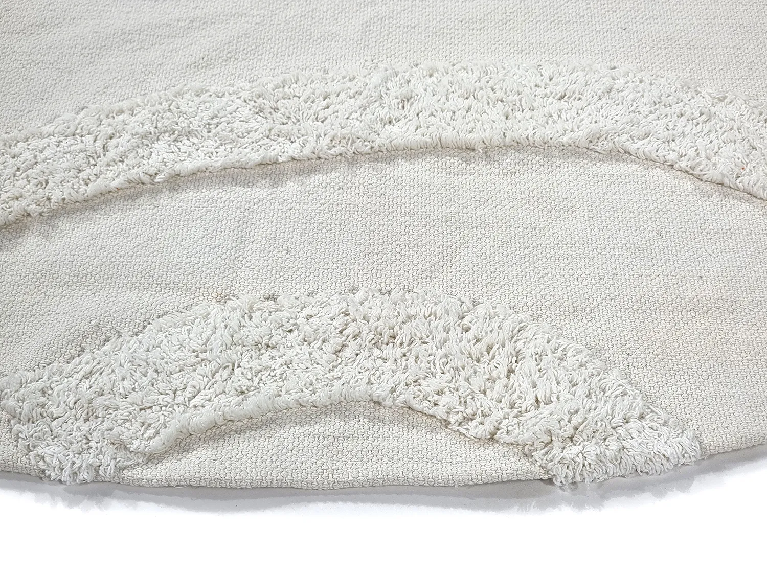 Round rug - Bonnie Natural Cotton Shaggy (offwhite)