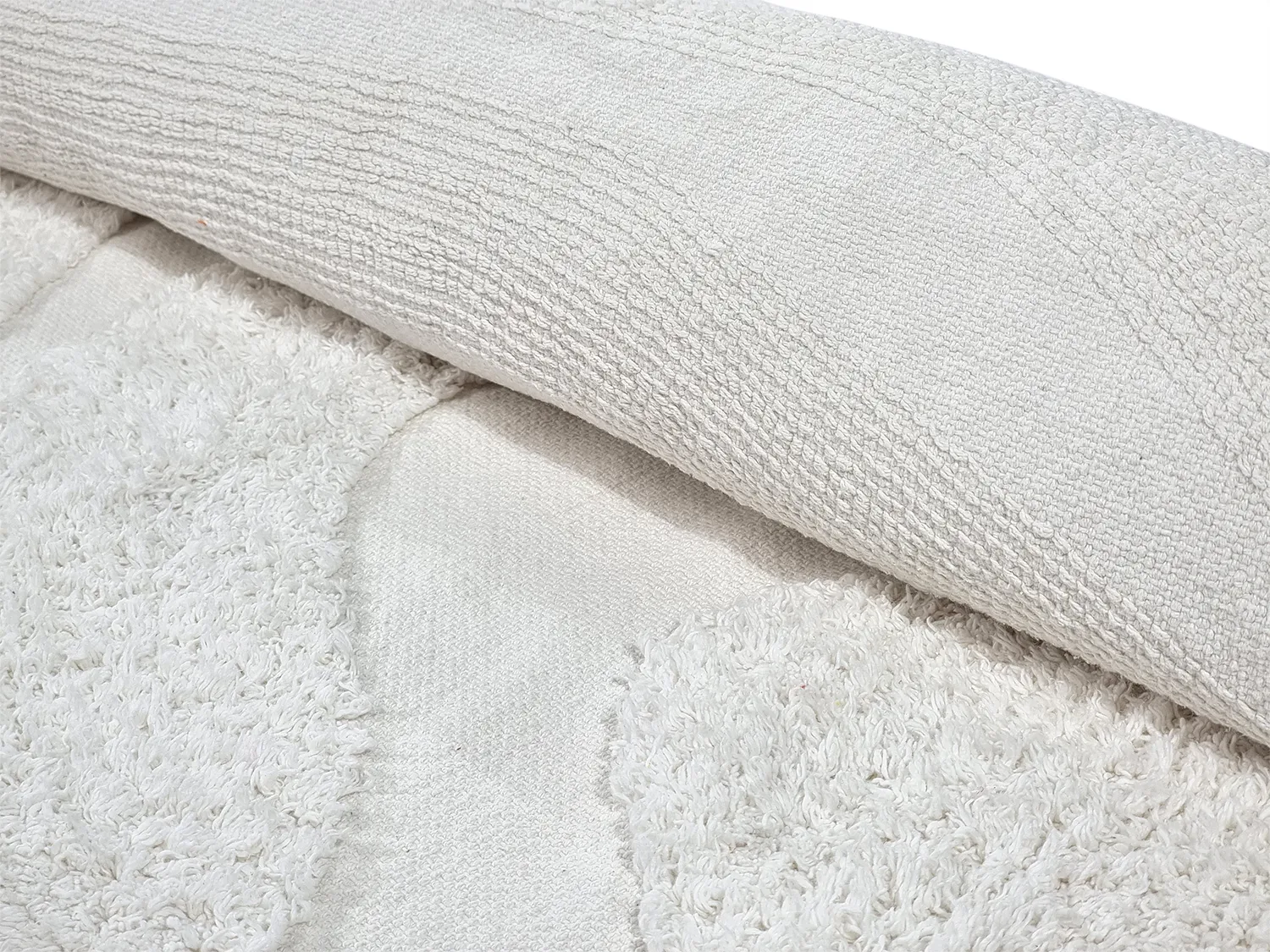 Round rug - Bonnie Natural Cotton Shaggy (offwhite)