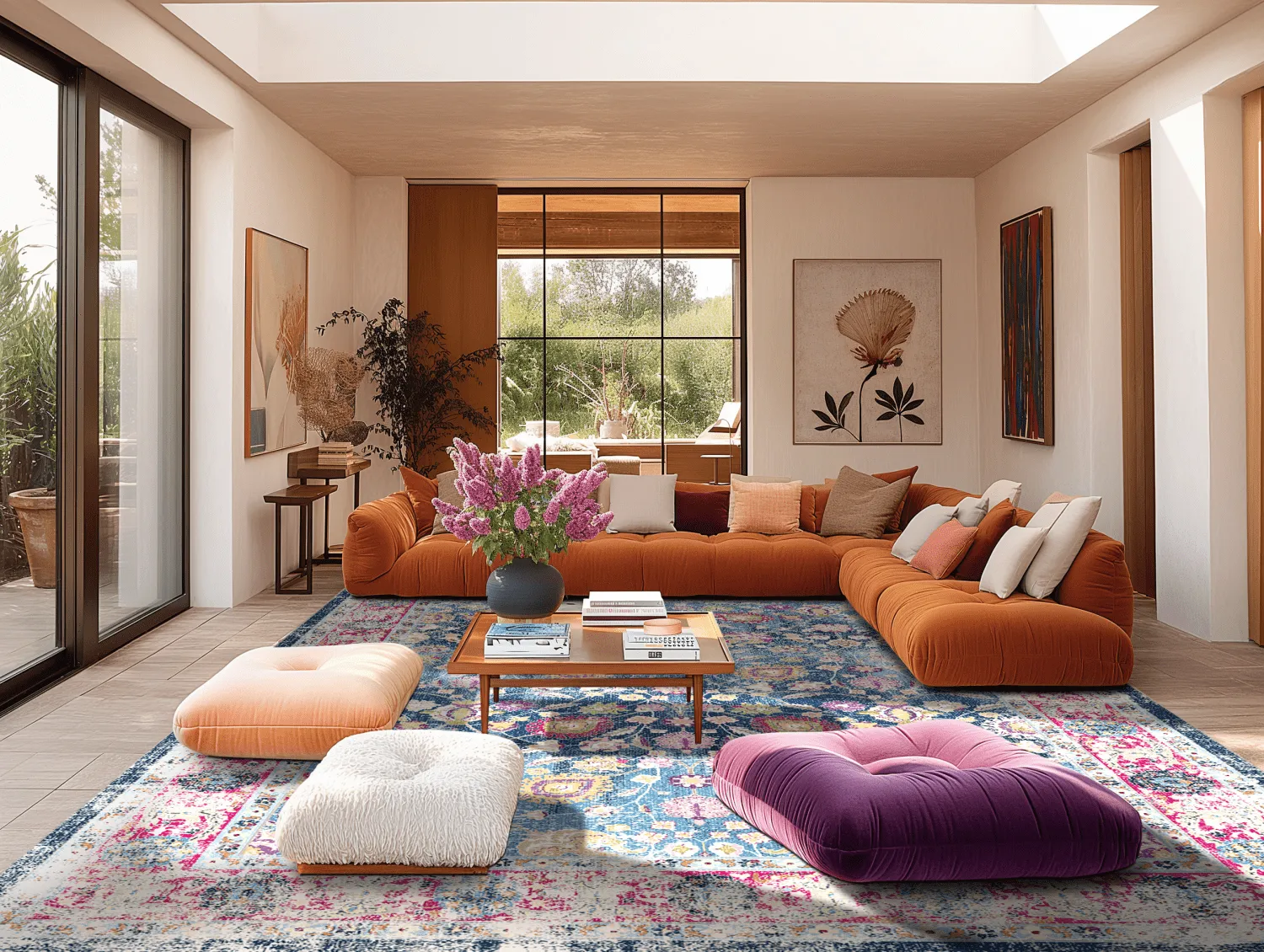 Wilton rug - Bouhjar (blue/pink/multi)