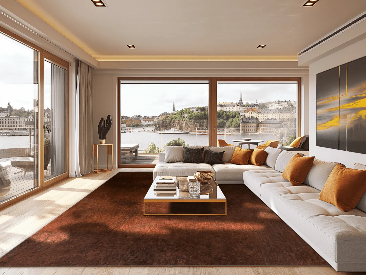 Wilton rug - Bovera (brown/red)