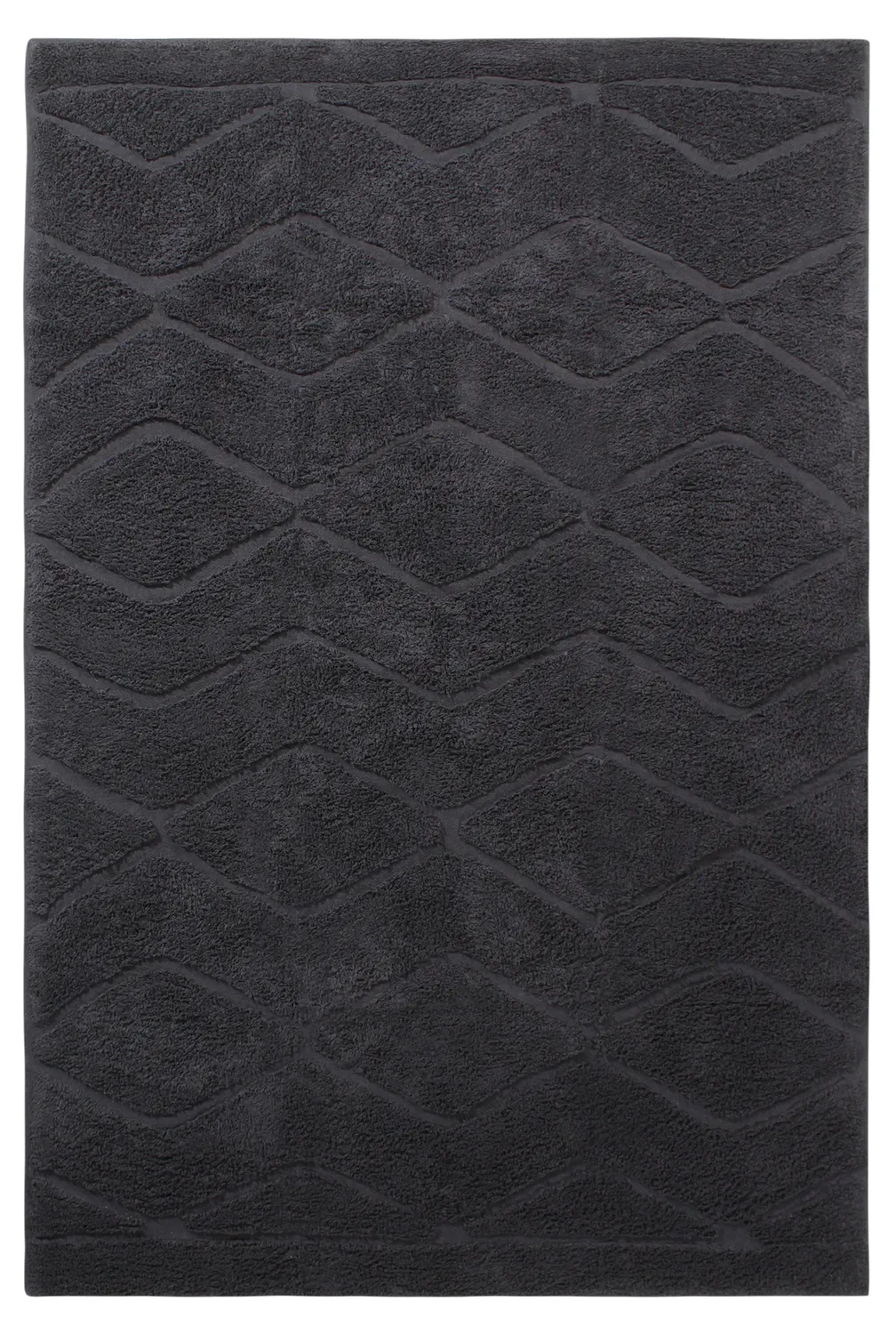 Shaggy rugs - Brynn Natural Cotton Shaggy (black)