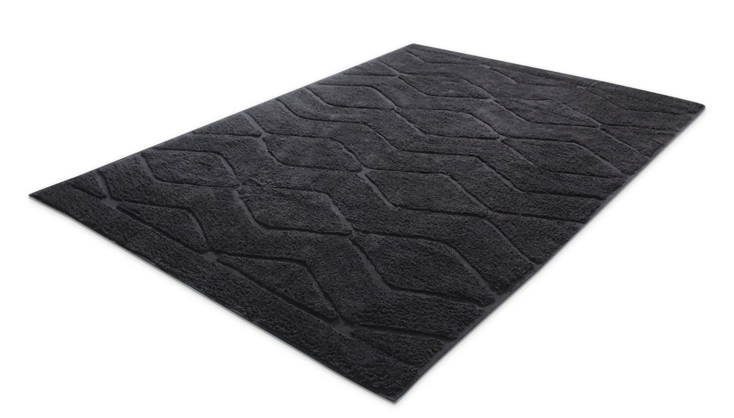 Shaggy rugs - Brynn Natural Cotton Shaggy (black)