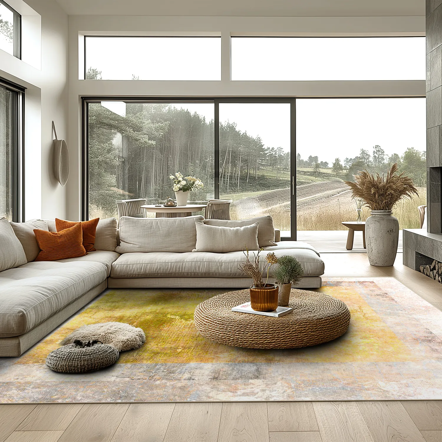 Wilton rug - Budoni (grey/beige/yellow)