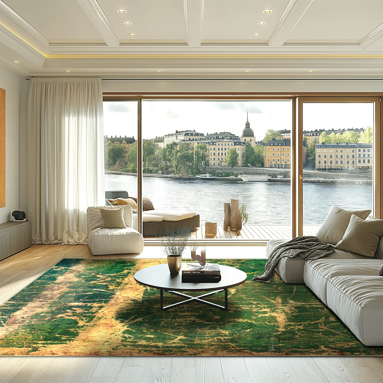 Wilton rug - Cantoria (beige/green)