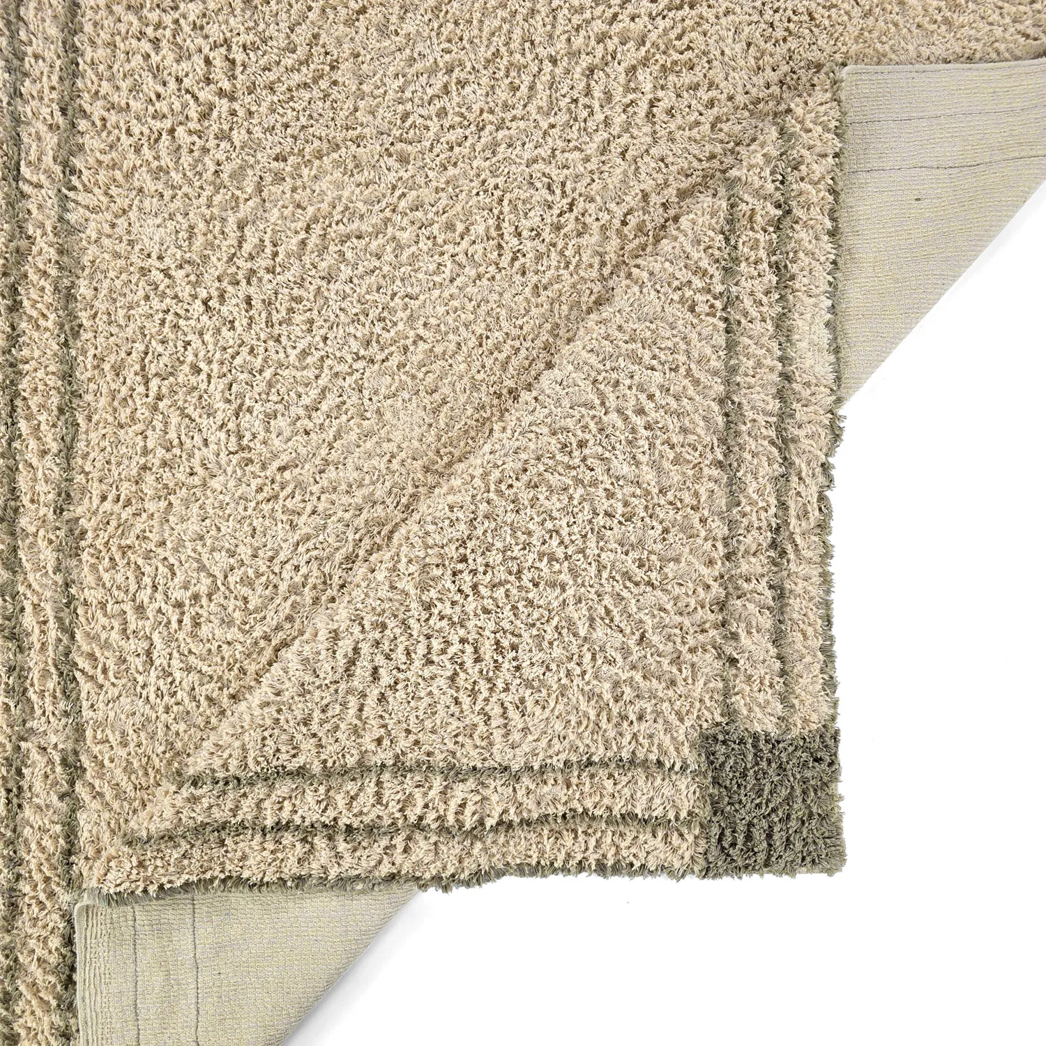 Shaggy rugs - Cataya Natural Cotton Shaggy (beige/taupe)