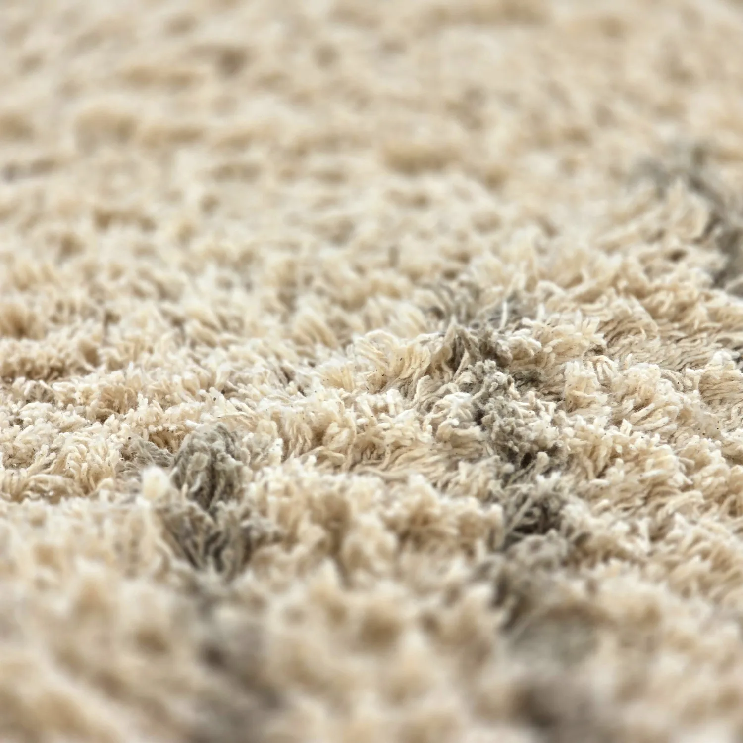 Shaggy rugs - Cataya Natural Cotton Shaggy (beige/taupe)