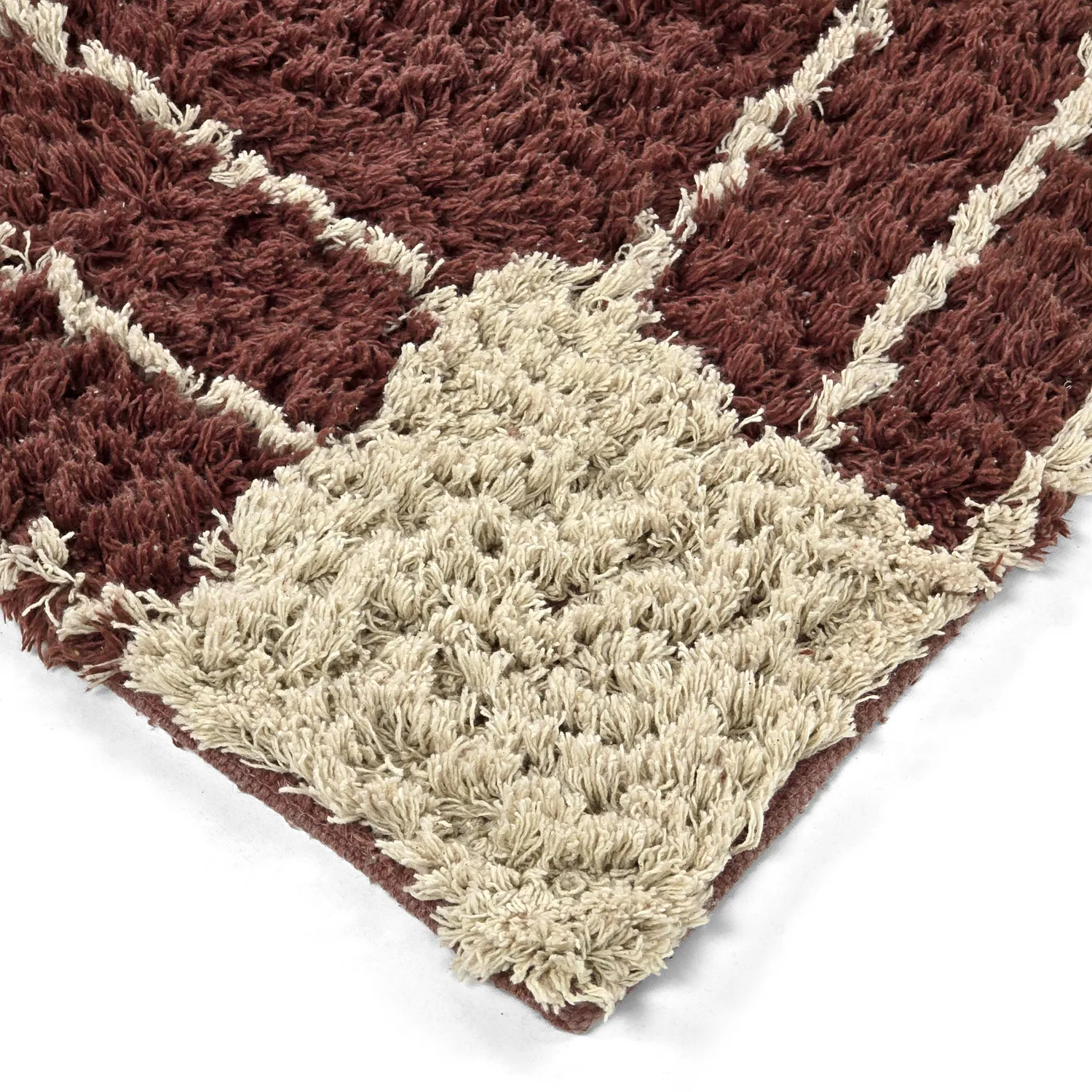 Shaggy rugs - Cataya Natural Cotton Shaggy (brown/beige)