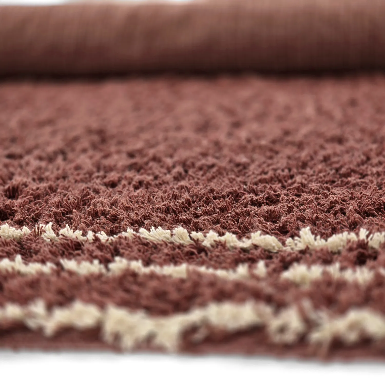 Shaggy rugs - Cataya Natural Cotton Shaggy (brown/beige)
