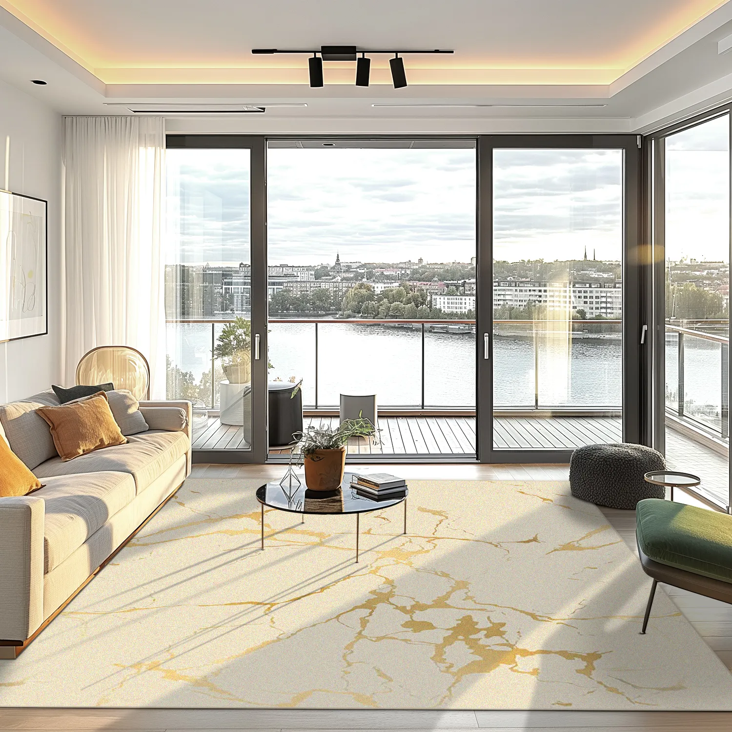 Wilton rug - Cesina (beige/gold)
