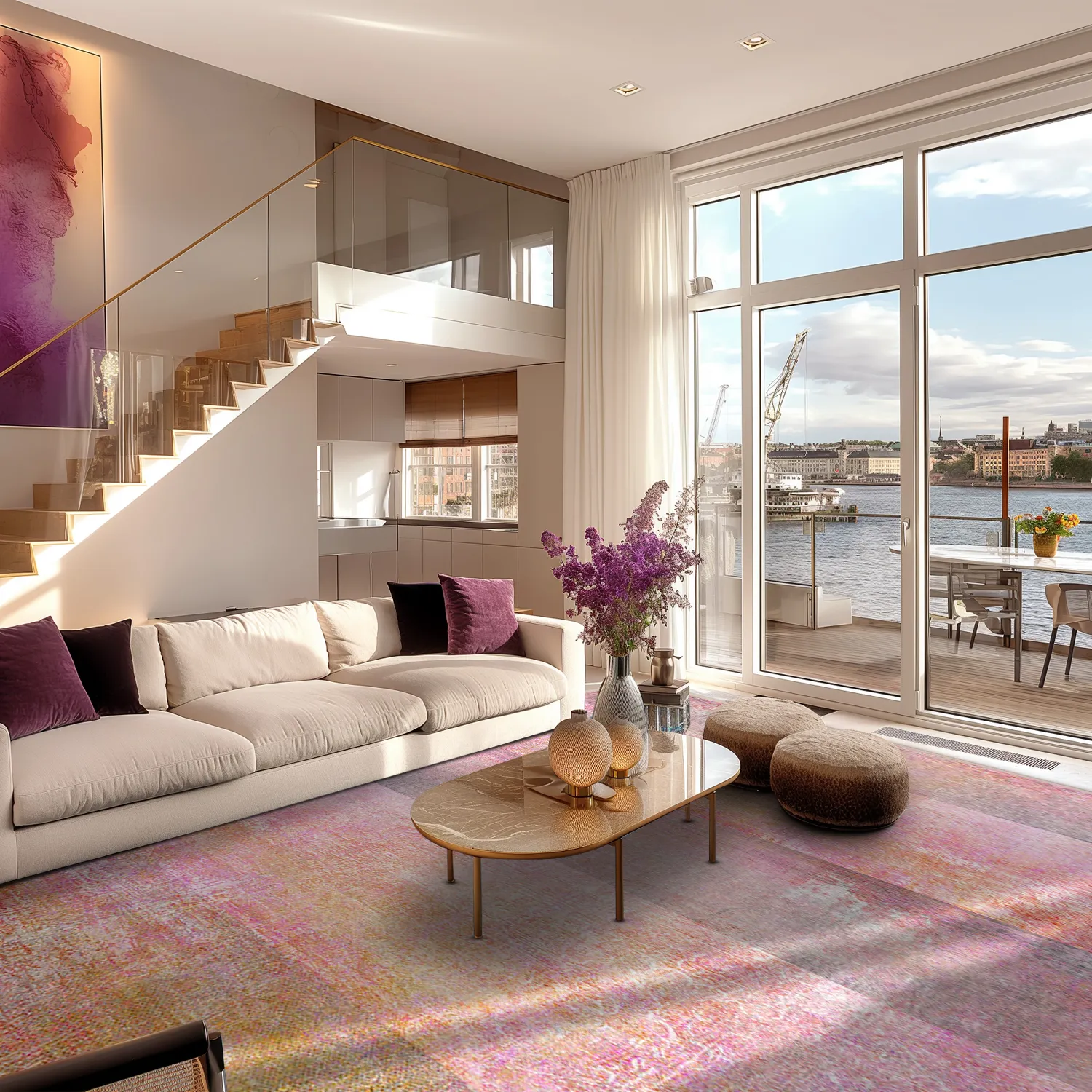 Wilton rug - Cicoria (pink/purple)