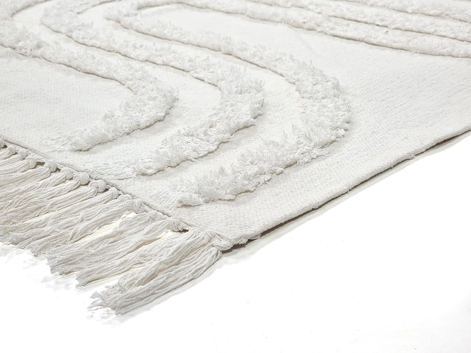 Shaggy rugs - Como Natural Cotton Shaggy (offwhite)