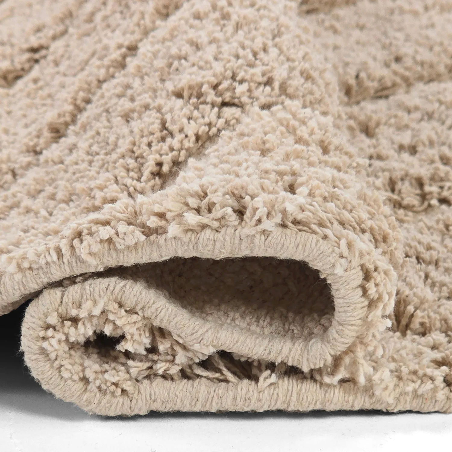 Shaggy rugs - Conara Natural Cotton Shaggy (beige)