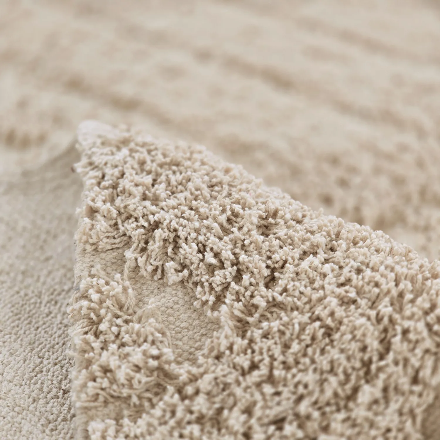 Shaggy rugs - Conara Natural Cotton Shaggy (beige)