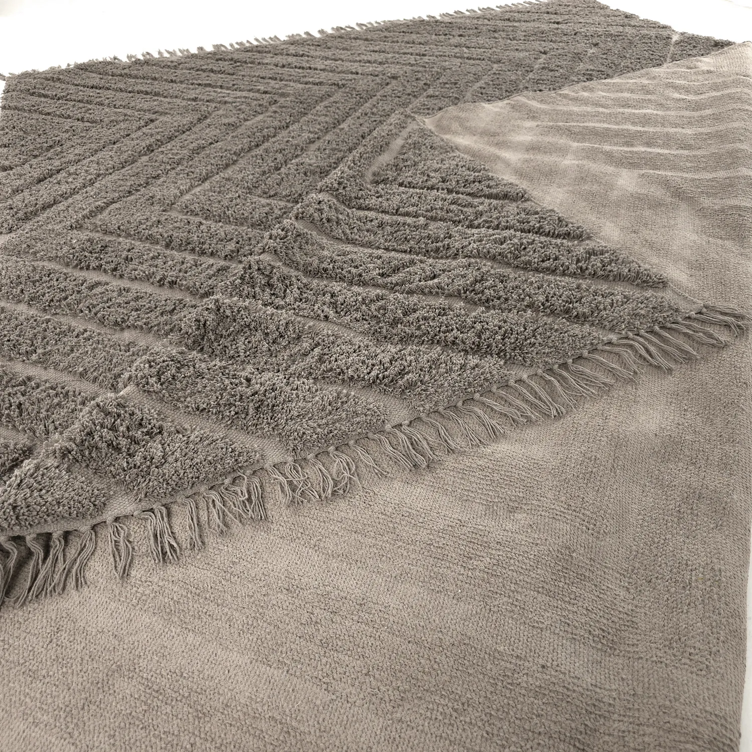 Shaggy rugs - Conara Natural Cotton Shaggy (taupe)