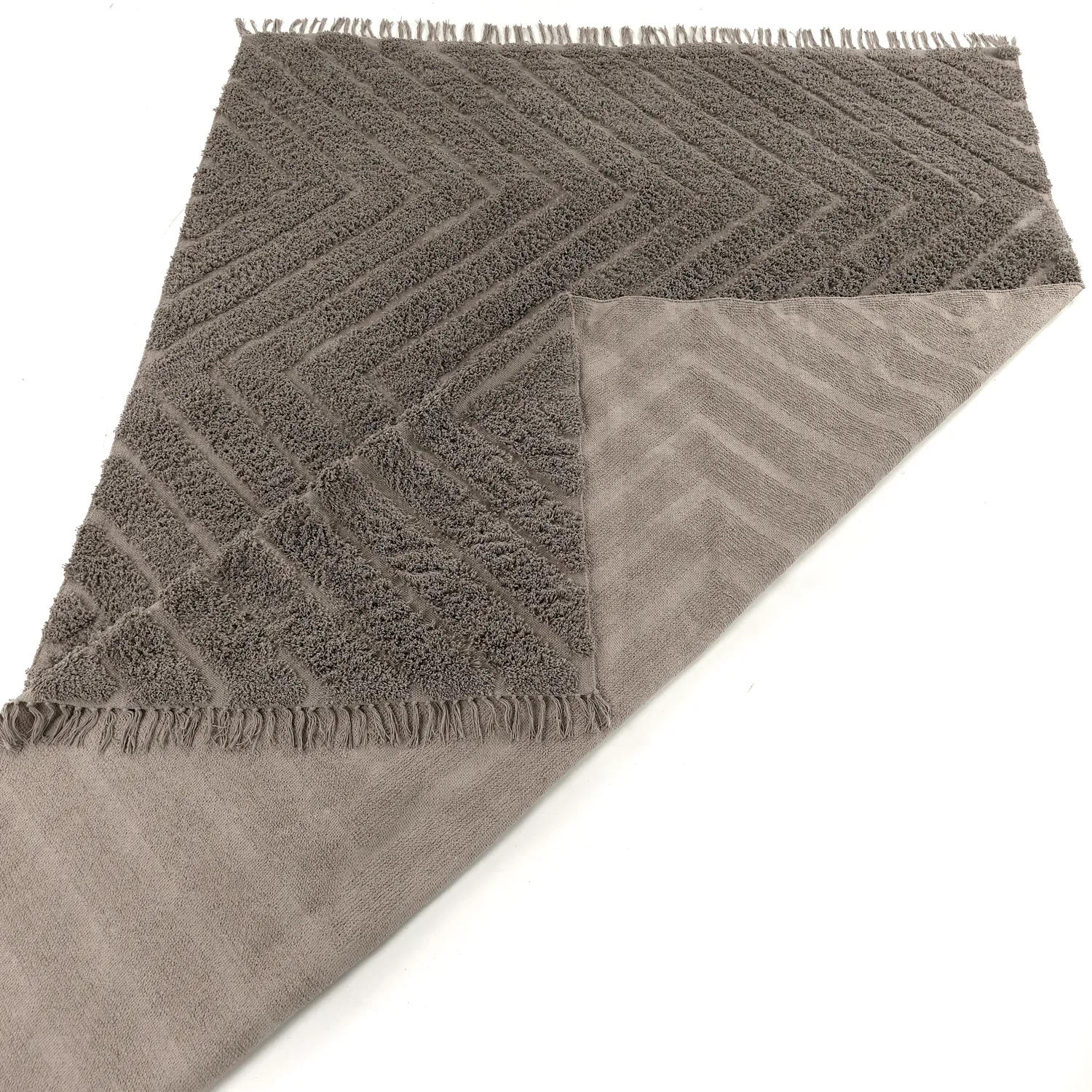 Shaggy rugs - Conara Natural Cotton Shaggy (taupe)