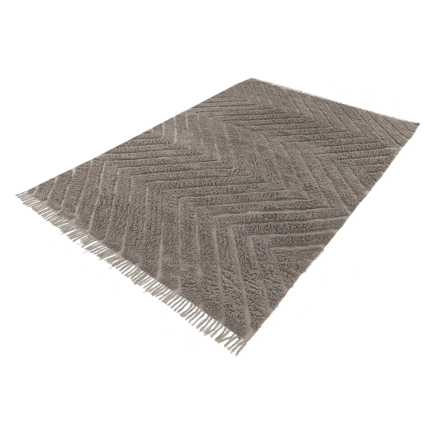 Shaggy rugs - Conara Natural Cotton Shaggy (taupe)