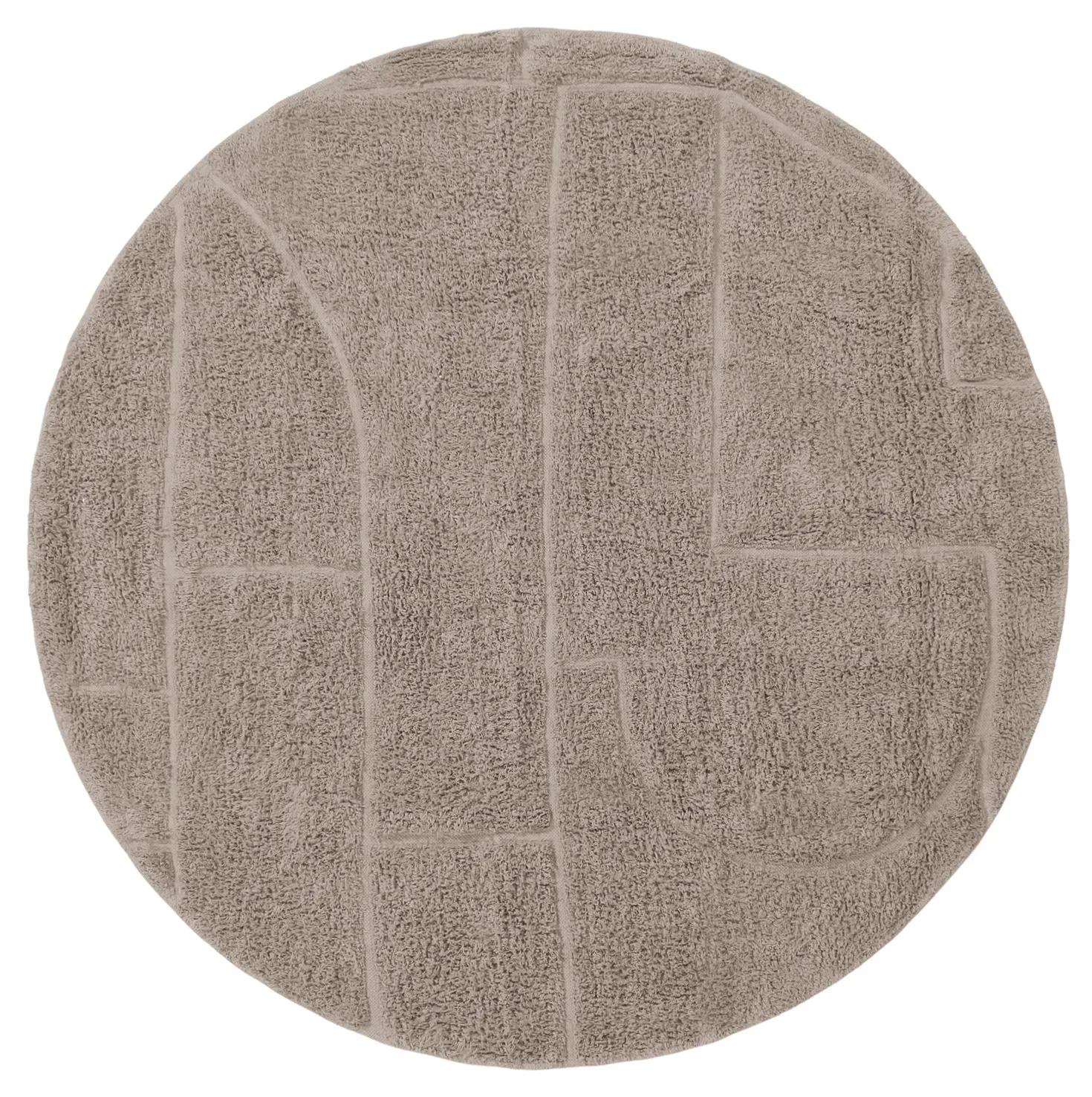 Round rug - Cremona Natural Cotton Shaggy (taupe)