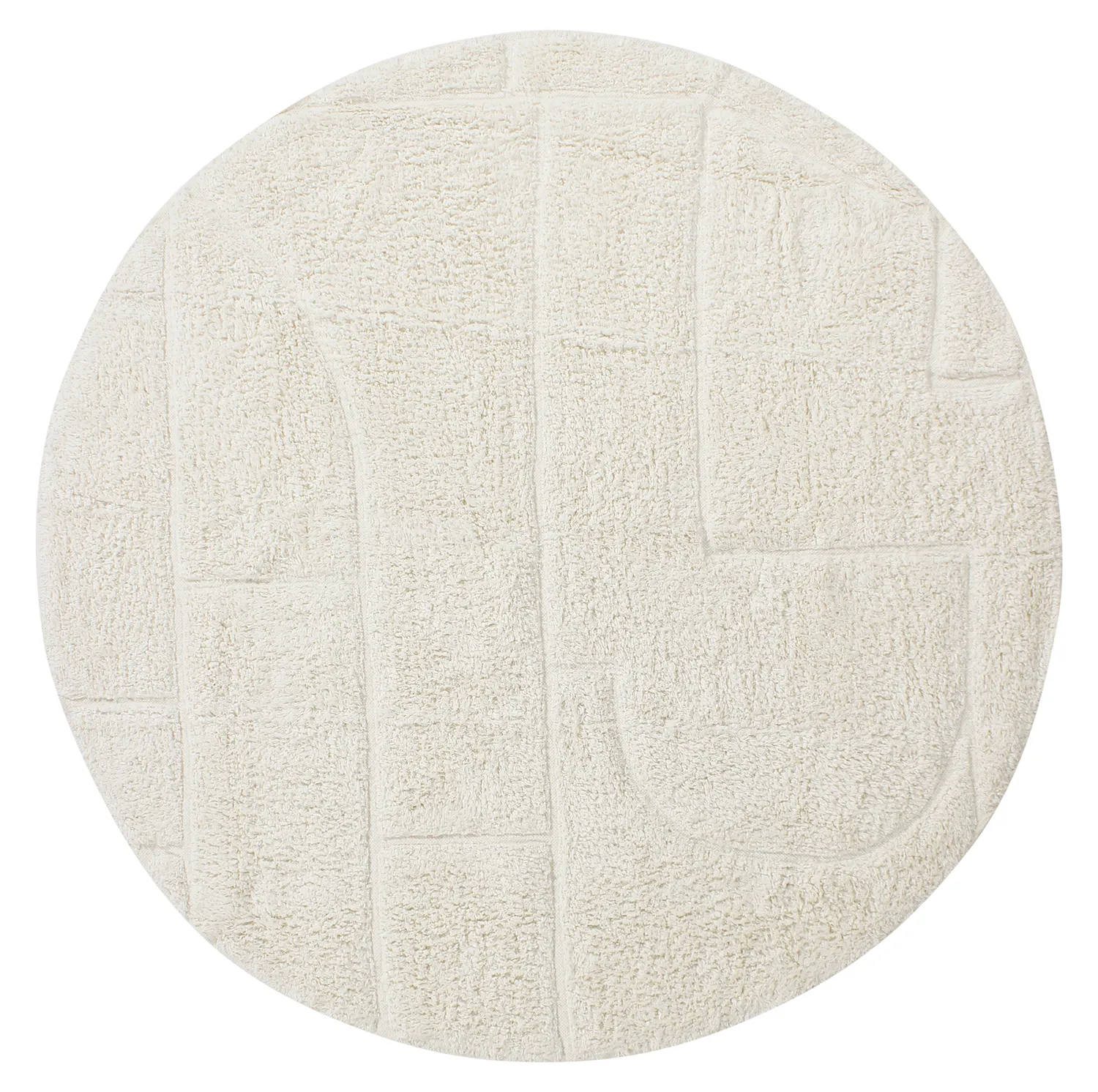 Round rug - Cremona Natural Cotton Shaggy (offwhite)