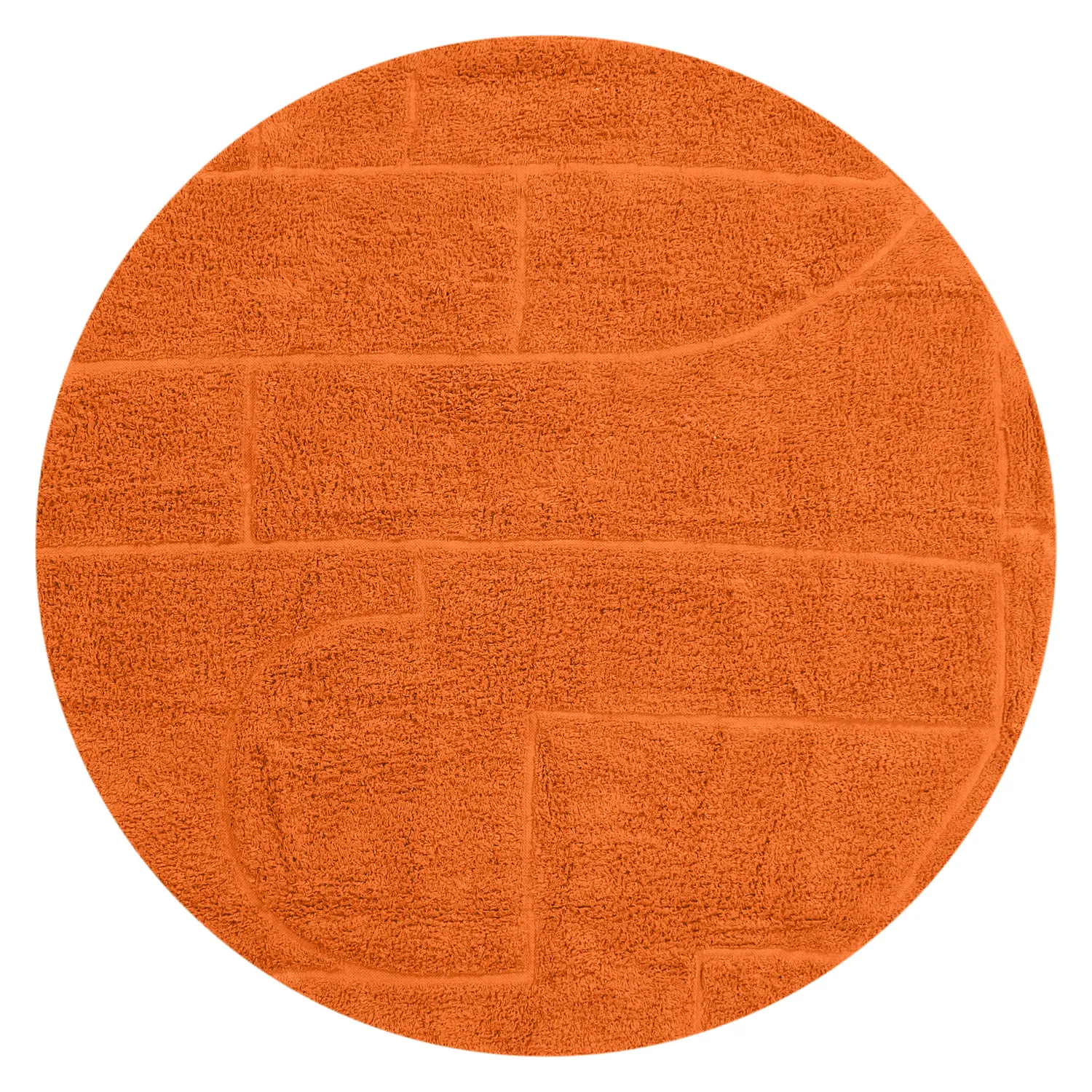 Round rug - Cremona Natural Cotton Shaggy (orange)