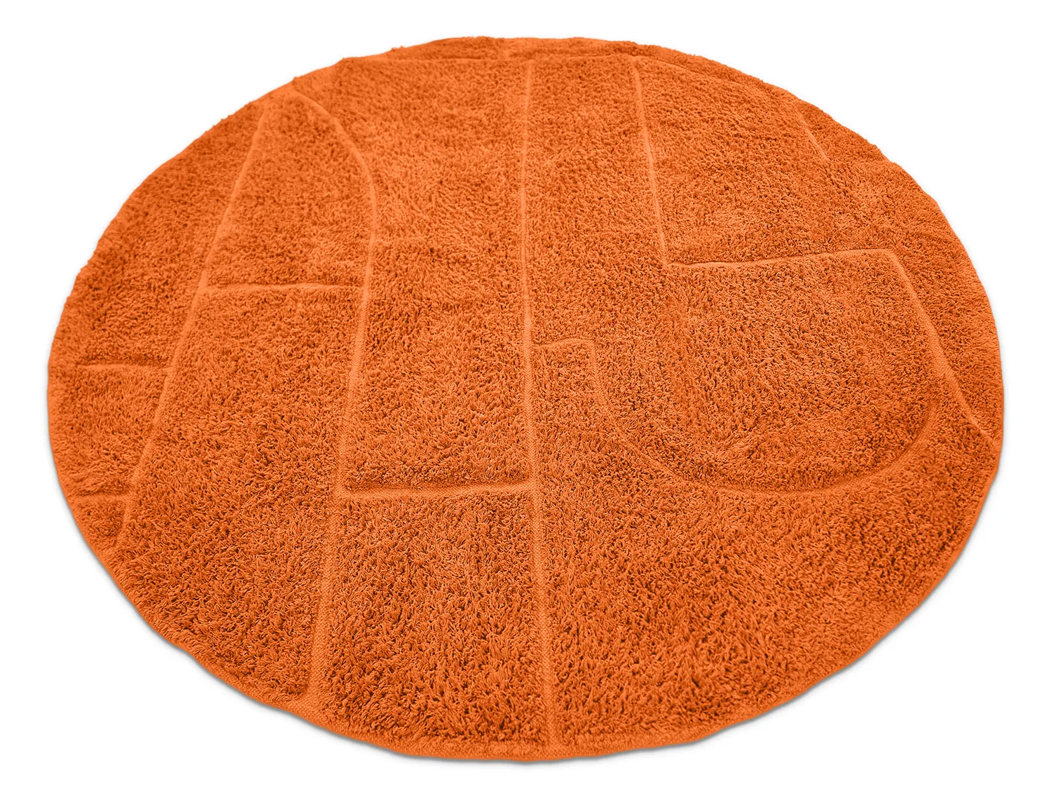 Round rug - Cremona Natural Cotton Shaggy (orange)