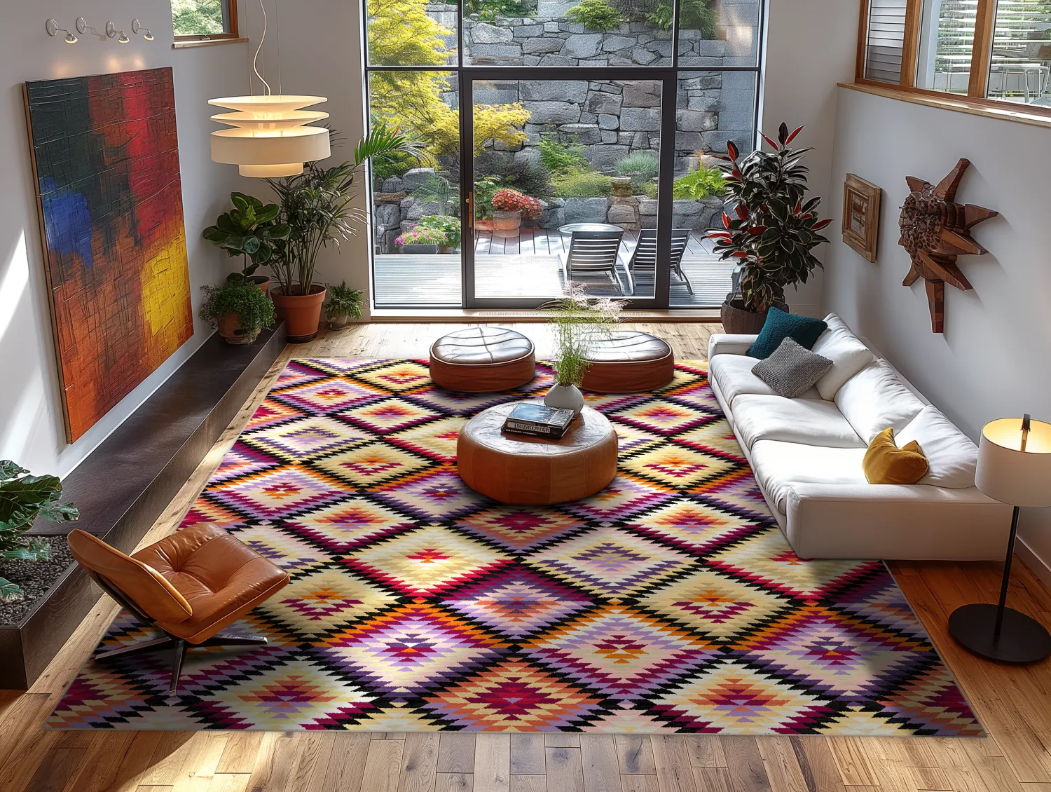 Wilton rug - Deia (pink/multi)