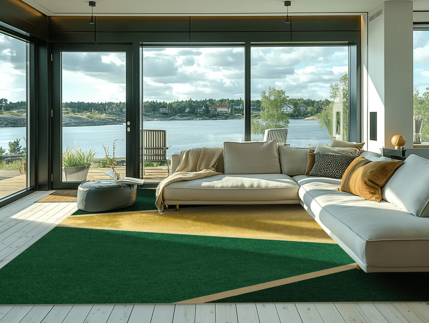 Wilton rug - Dolly (green/gold)