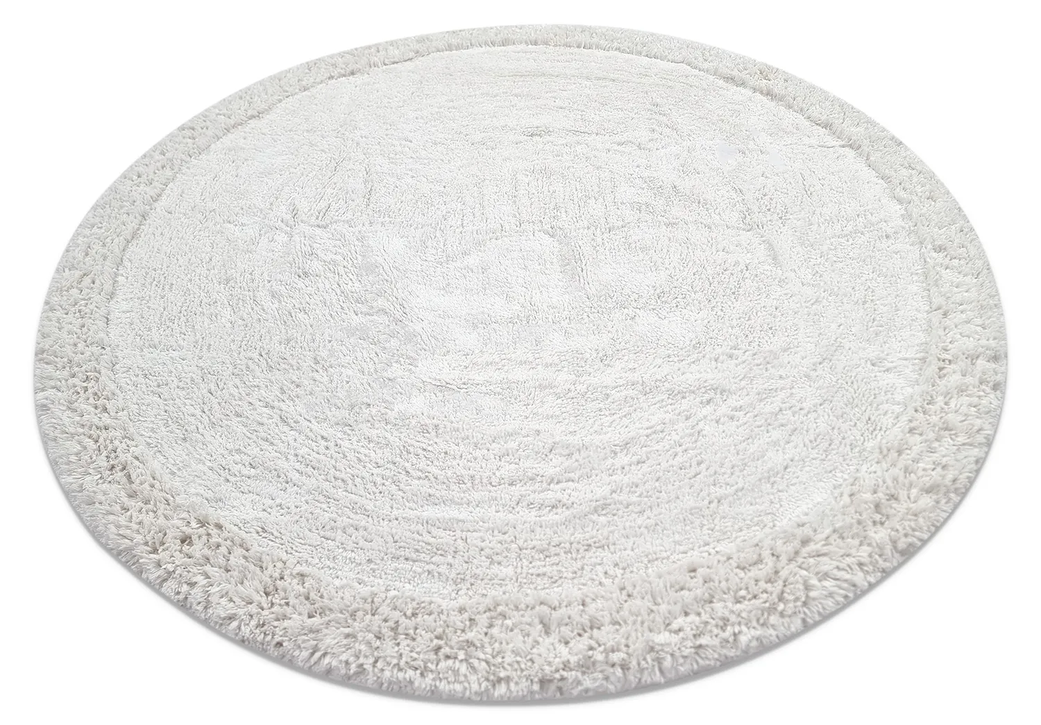 Round rug - Ebba Natural Cotton Shaggy (offwhite)