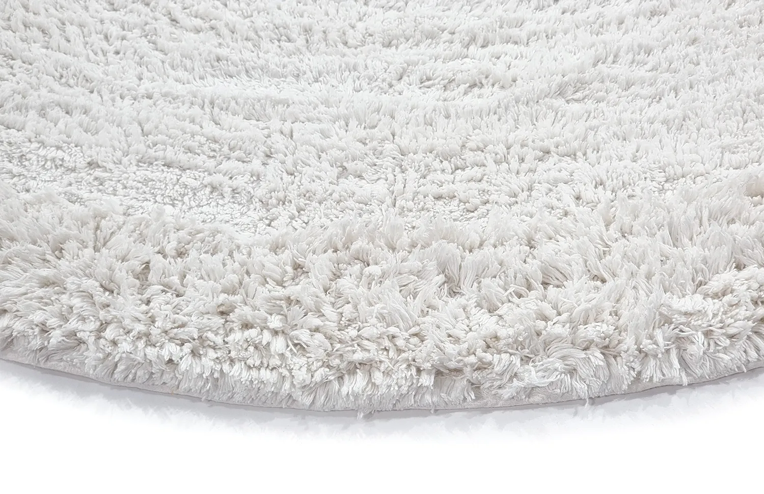 Round rug - Ebba Natural Cotton Shaggy (offwhite)