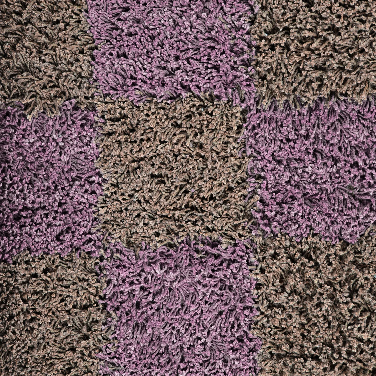 Shaggy rugs - Elsey Natural Cotton Shaggy (brown/purple)
