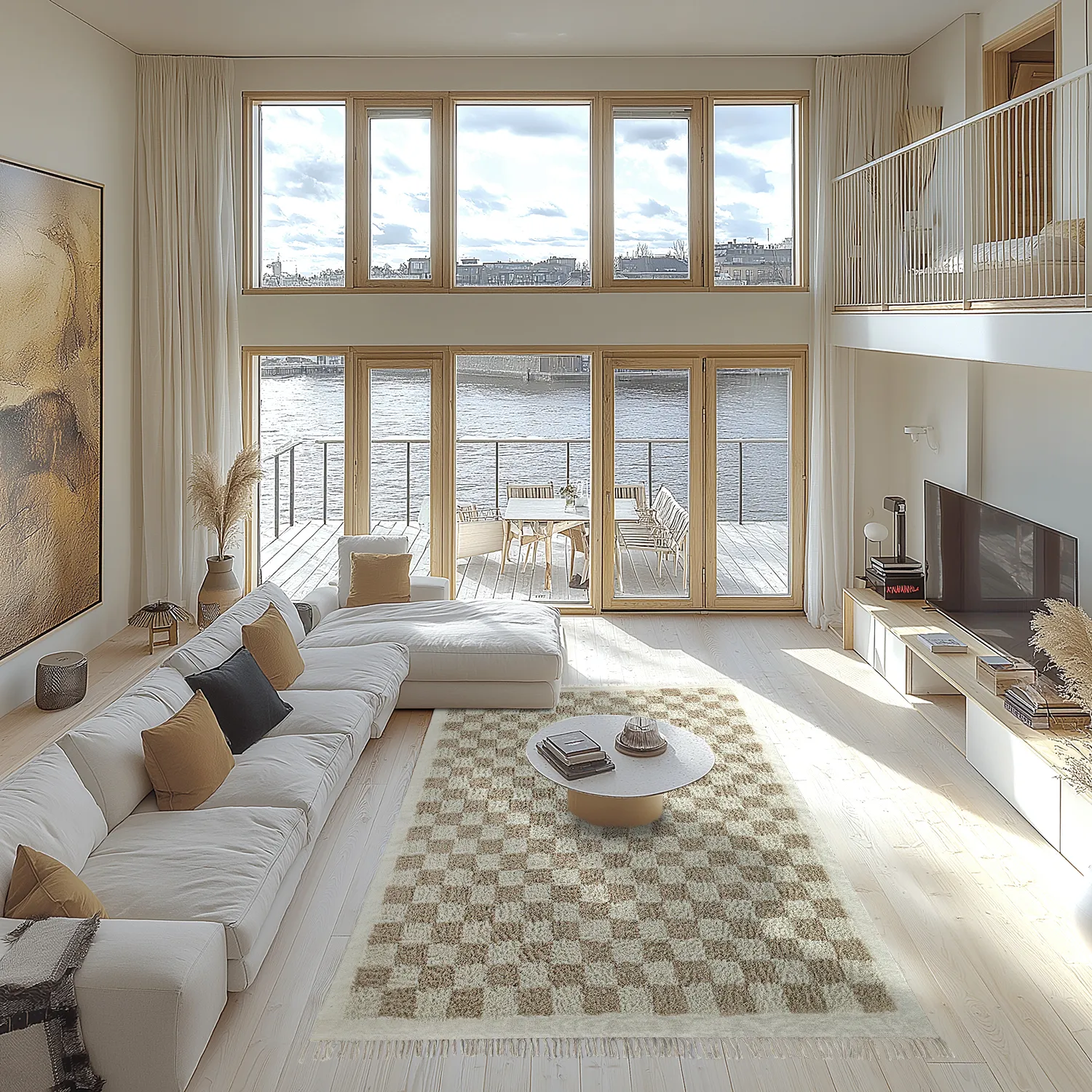 Shaggy rugs - Elsey Natural Cotton Shaggy (cream/sand)