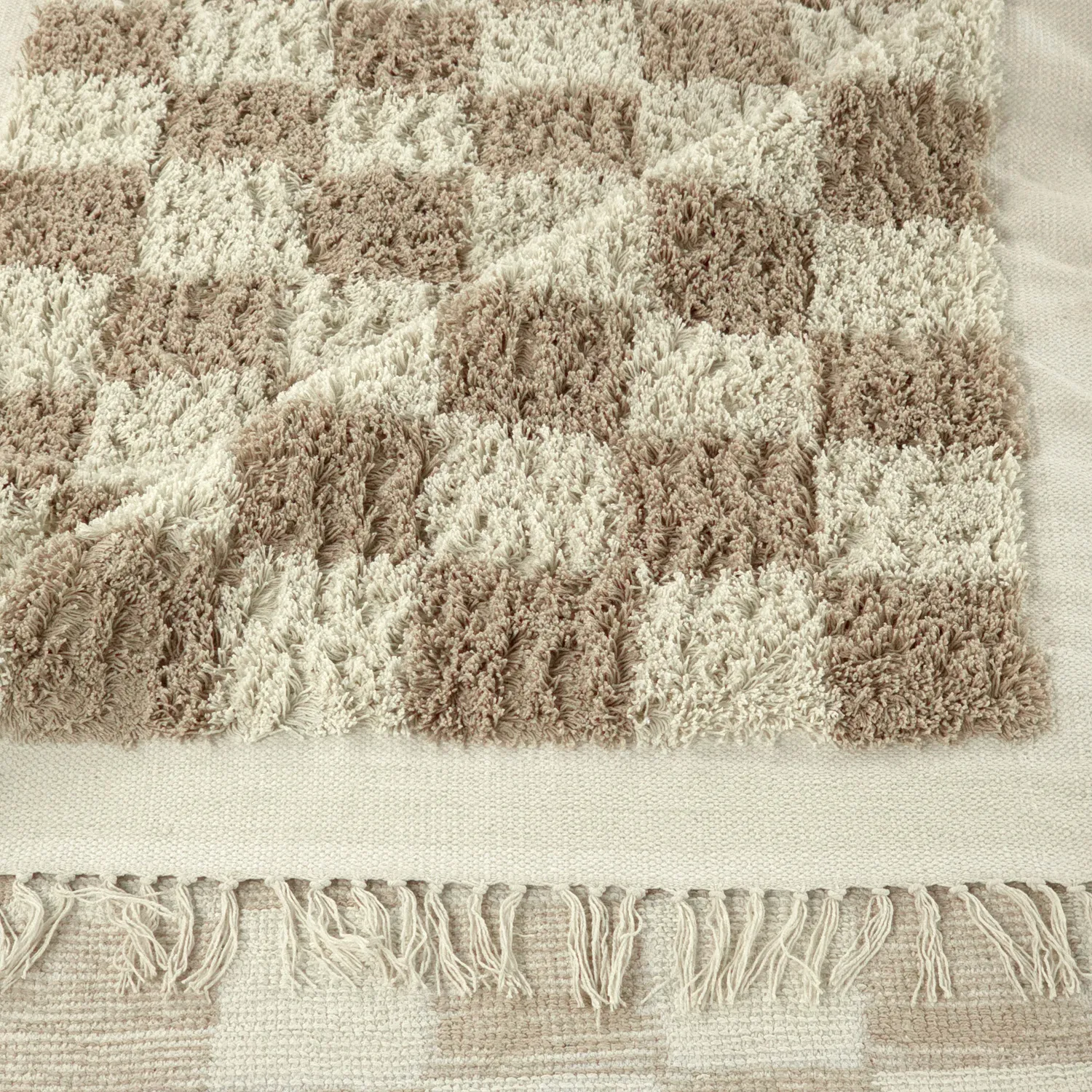 Shaggy rugs - Elsey Natural Cotton Shaggy (cream/sand)