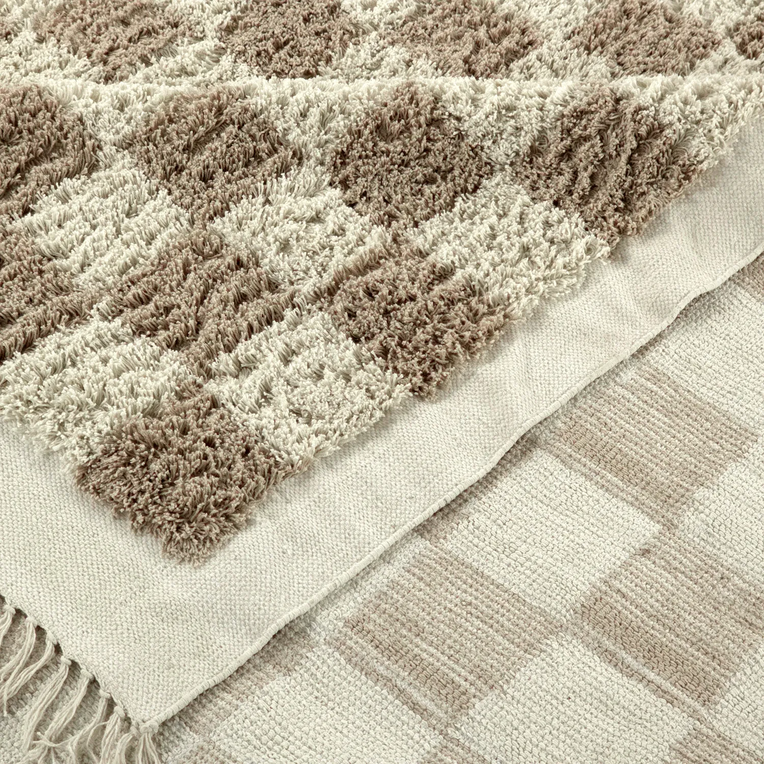 Shaggy rugs - Elsey Natural Cotton Shaggy (cream/sand)