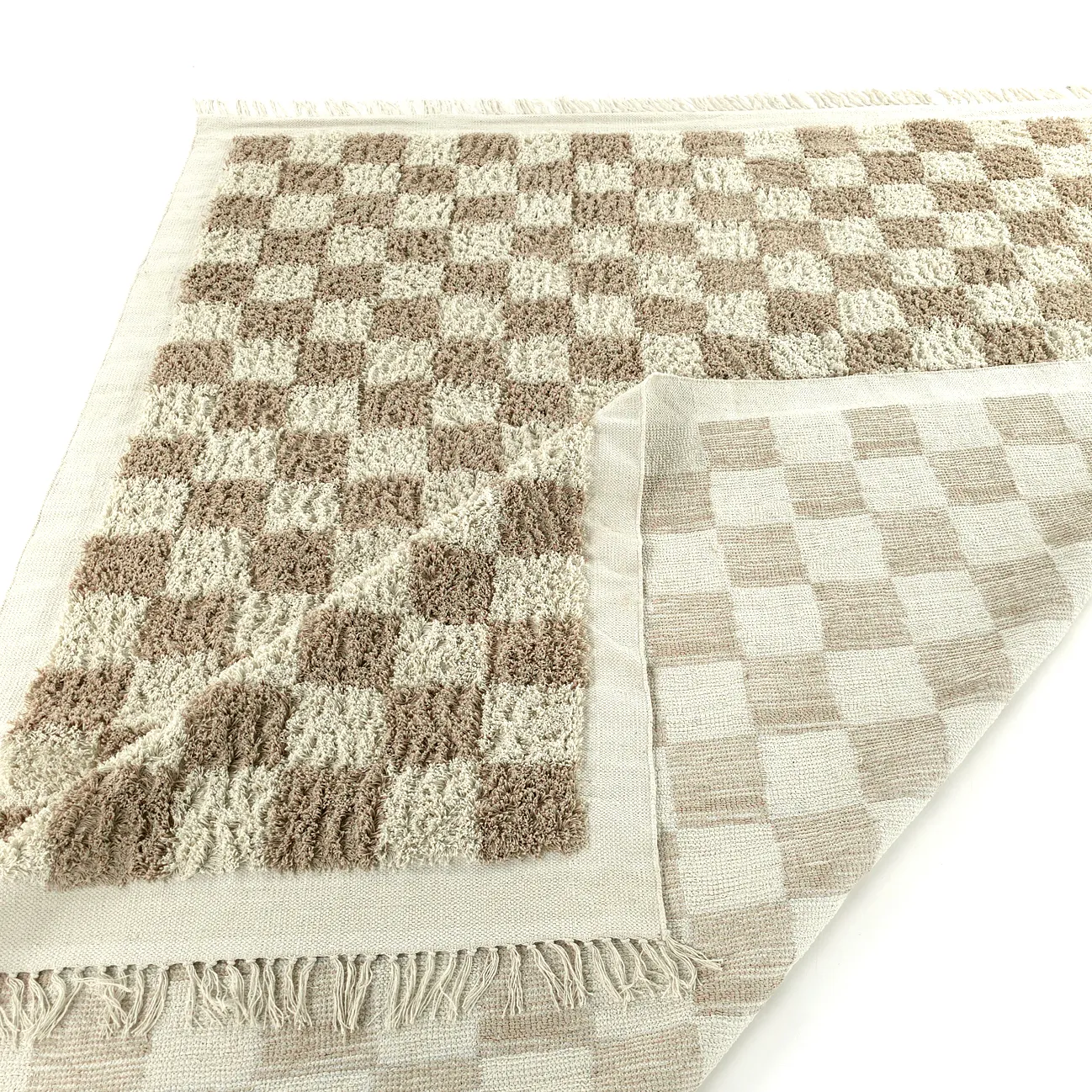 Shaggy rugs - Elsey Natural Cotton Shaggy (cream/sand)