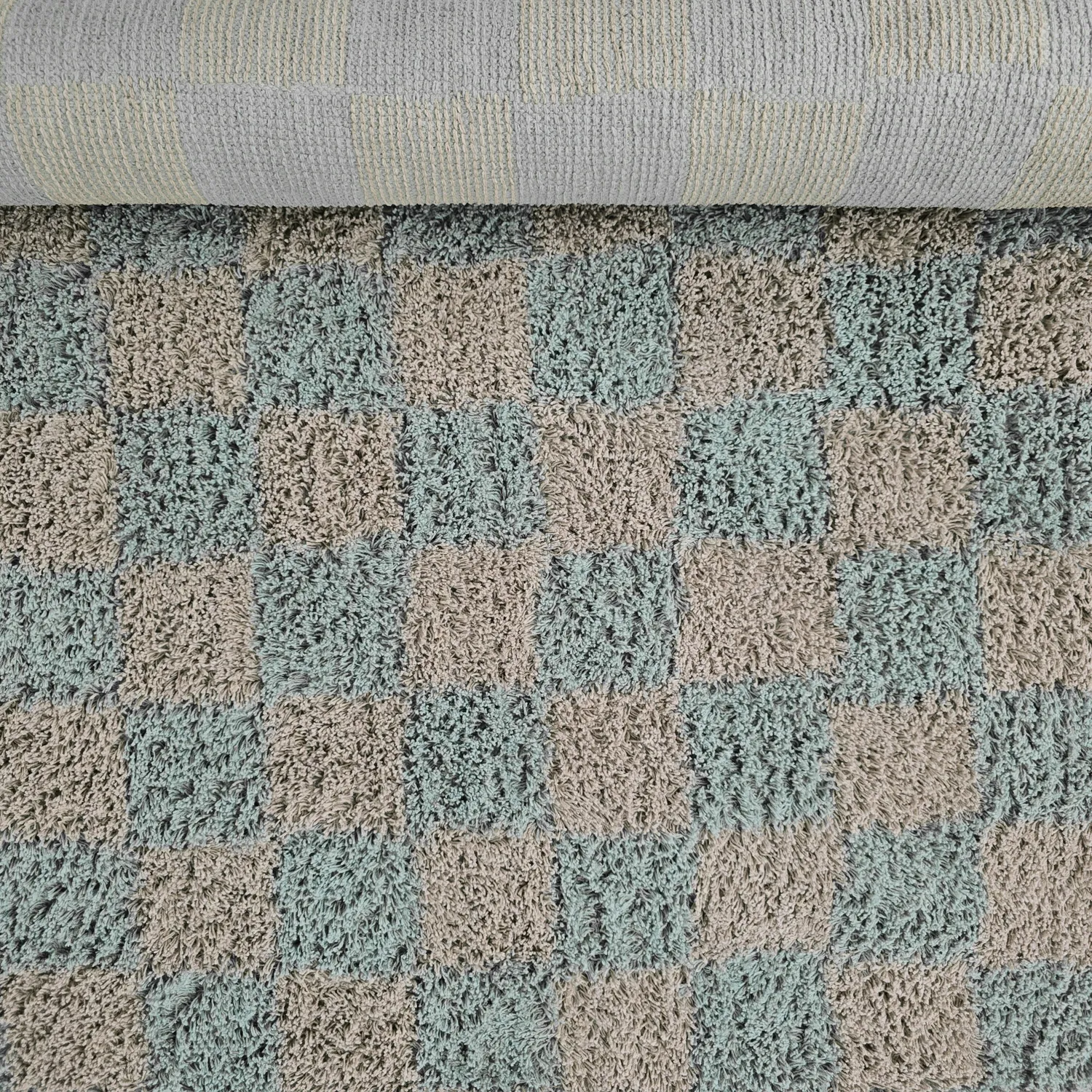 Shaggy rugs - Elsey Natural Cotton Shaggy (grey/pink)