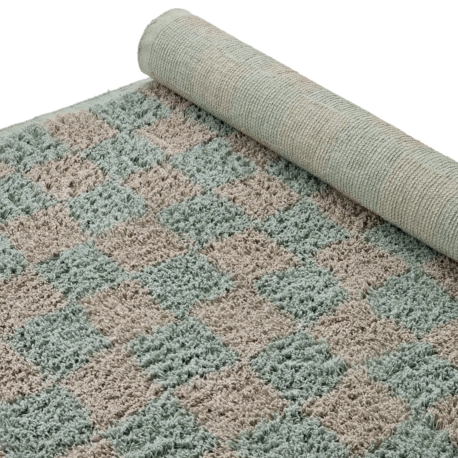 Shaggy rugs - Elsey Natural Cotton Shaggy (grey/pink)