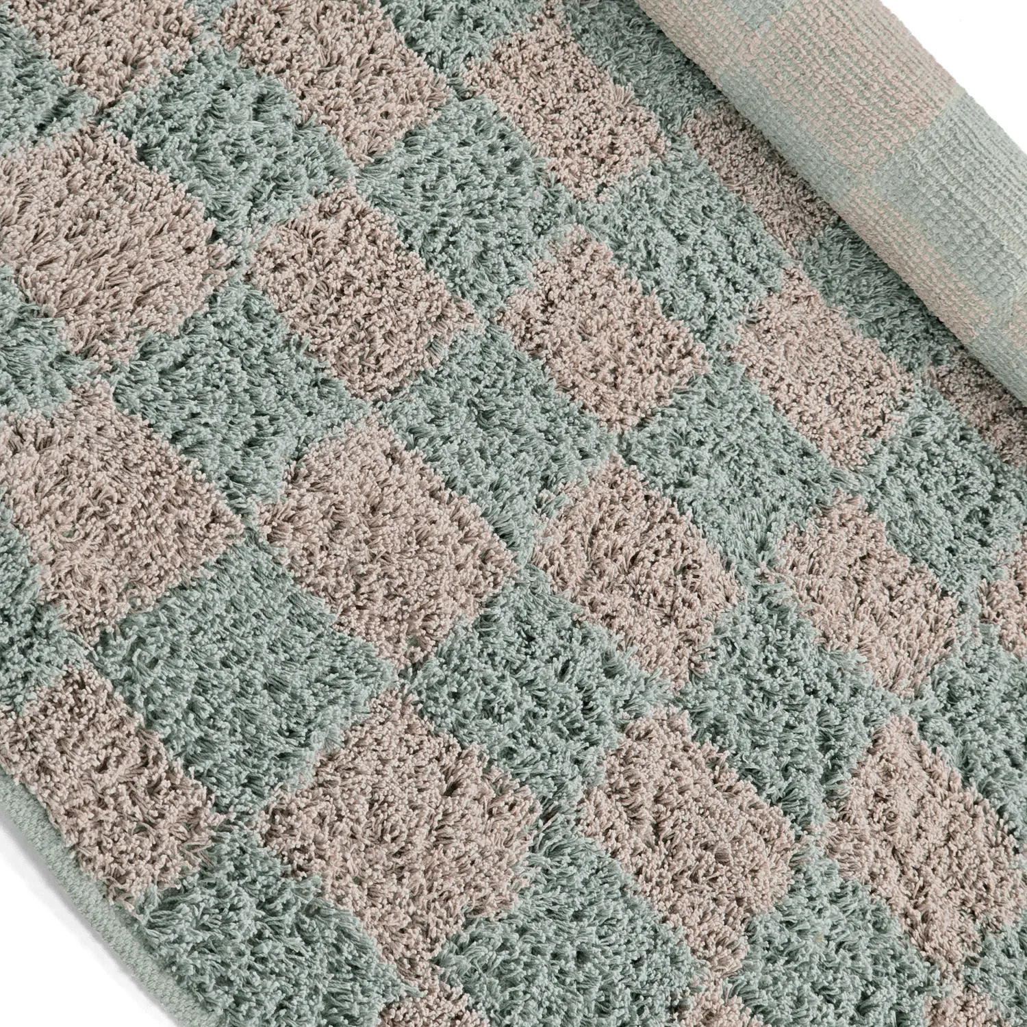 Round rug - Elsey Natural Cotton Shaggy (grey/pink)