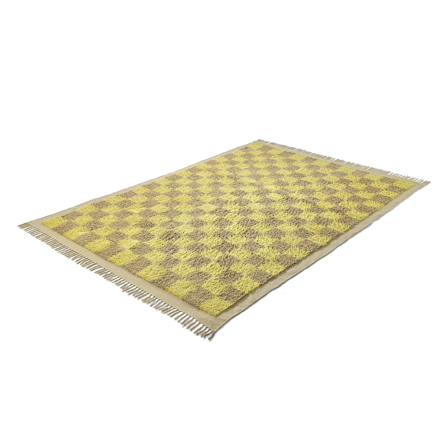 Shaggy rugs - Elsey Natural Cotton Shaggy (yellow/beige)