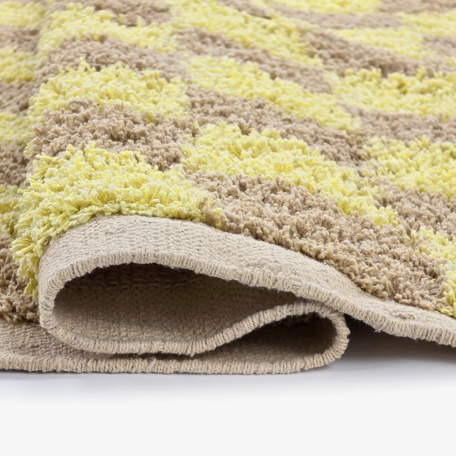 Shaggy rugs - Elsey Natural Cotton Shaggy (yellow/beige)