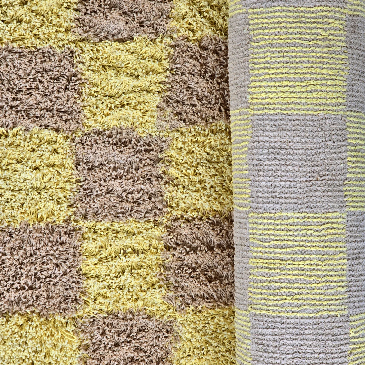 Shaggy rugs - Elsey Natural Cotton Shaggy (yellow/beige)