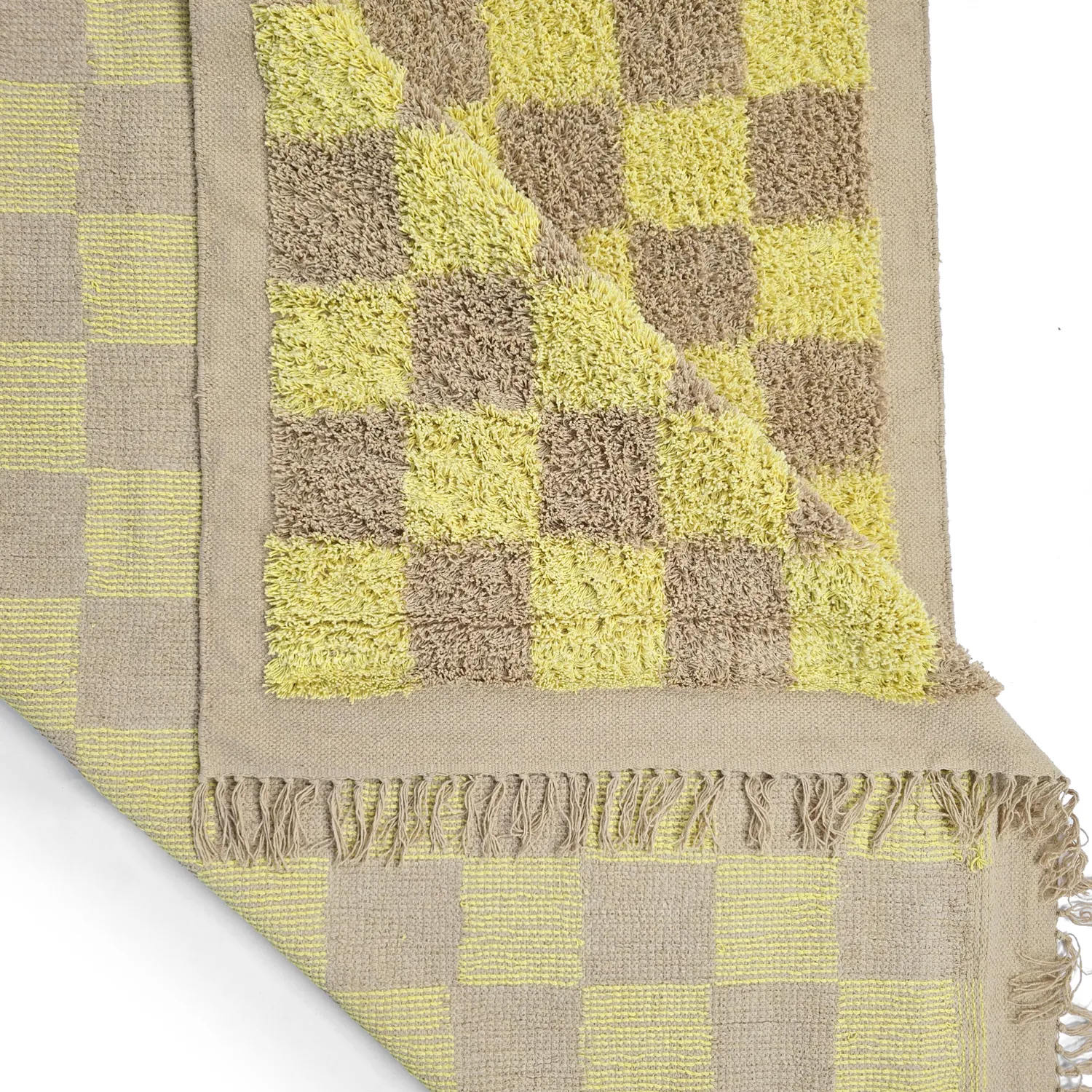 Shaggy rugs - Elsey Natural Cotton Shaggy (yellow/beige)