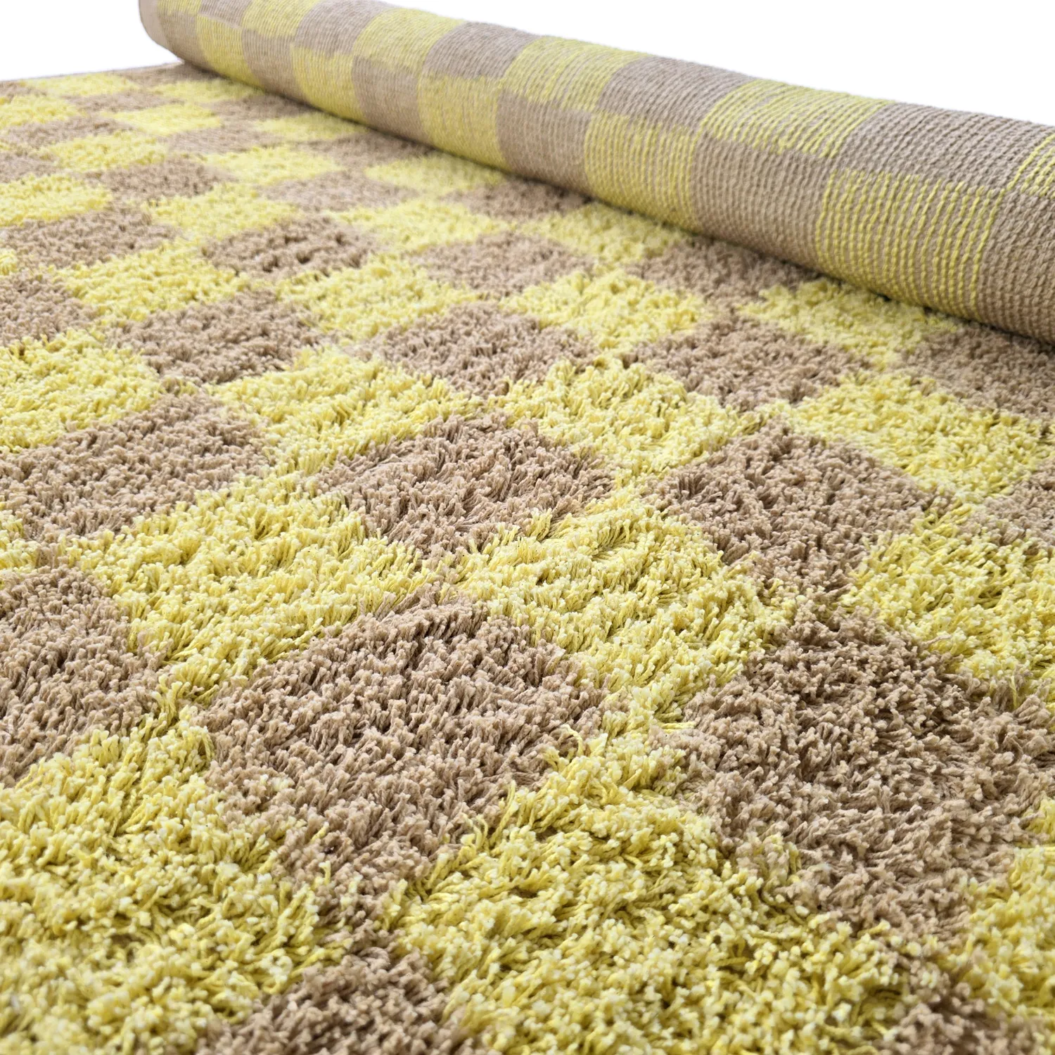 Shaggy rugs - Elsey Natural Cotton Shaggy (yellow/beige)