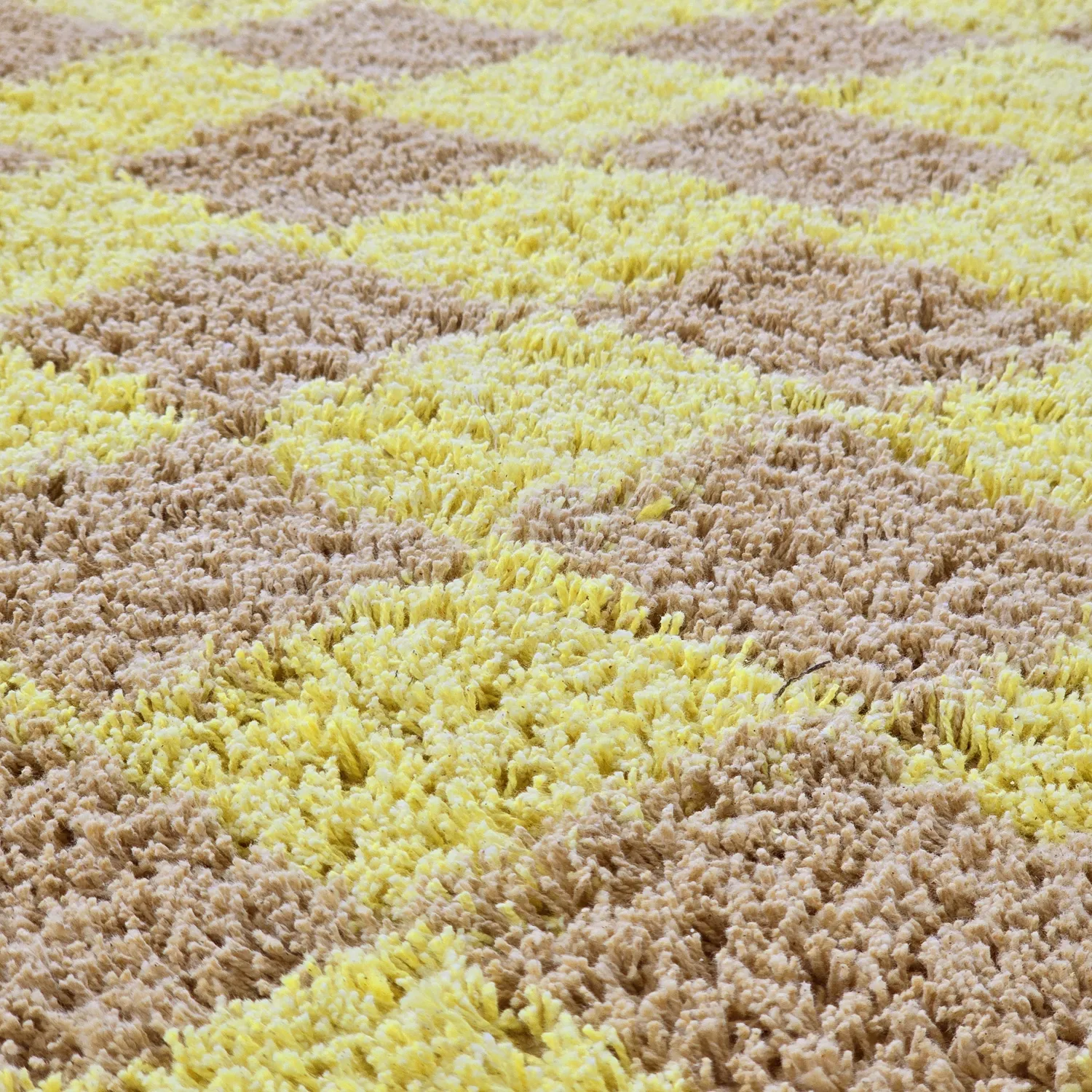 Round rug - Elsey Natural Cotton Shaggy (yellow/beige)
