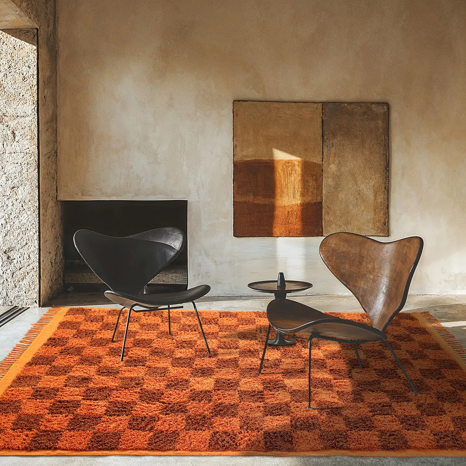 Shaggy rugs - Elsey Natural Cotton Shaggy (orange/red)