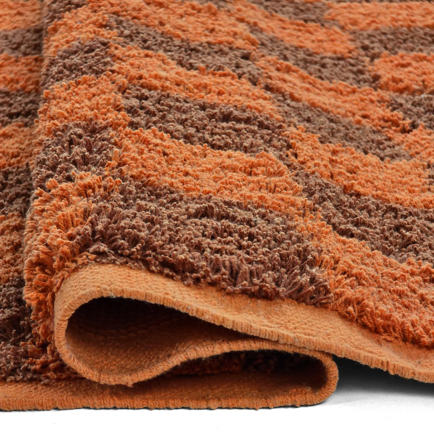 Shaggy rugs - Elsey Natural Cotton Shaggy (orange/red)
