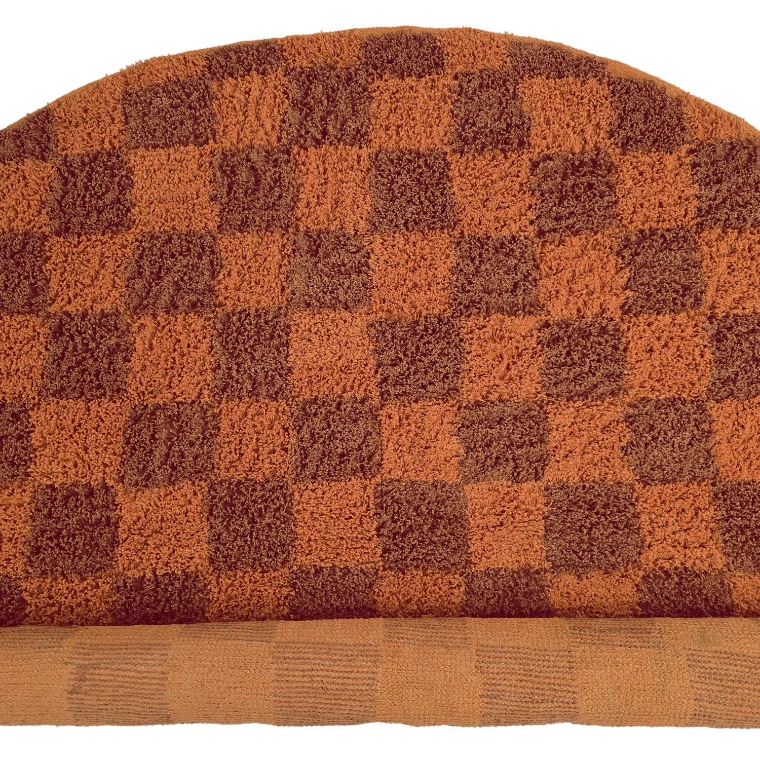 Round rug - Elsey Natural Cotton Shaggy (orange/red)