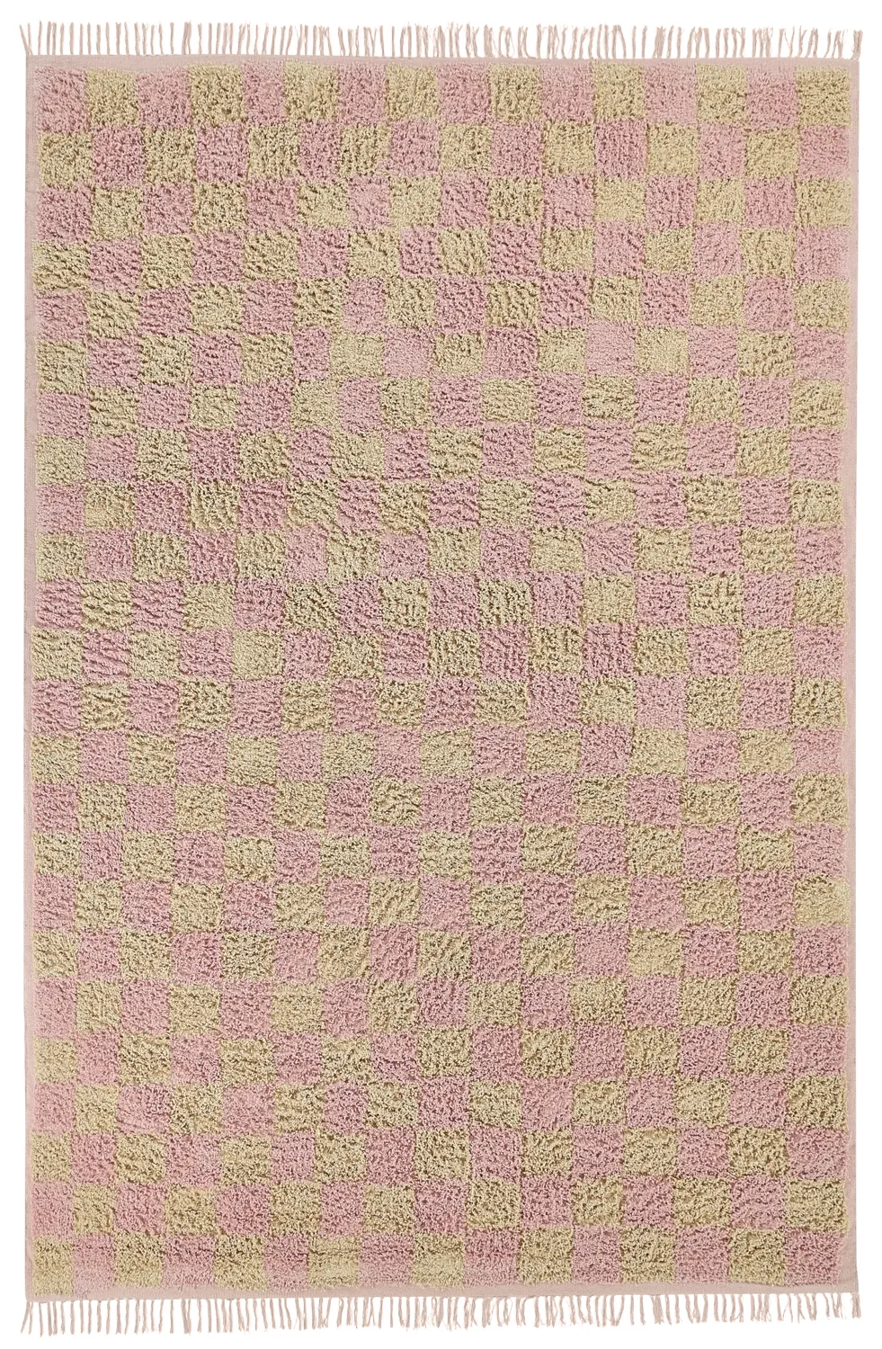 Shaggy rugs - Elsey Natural Cotton Shaggy (pink/orange)